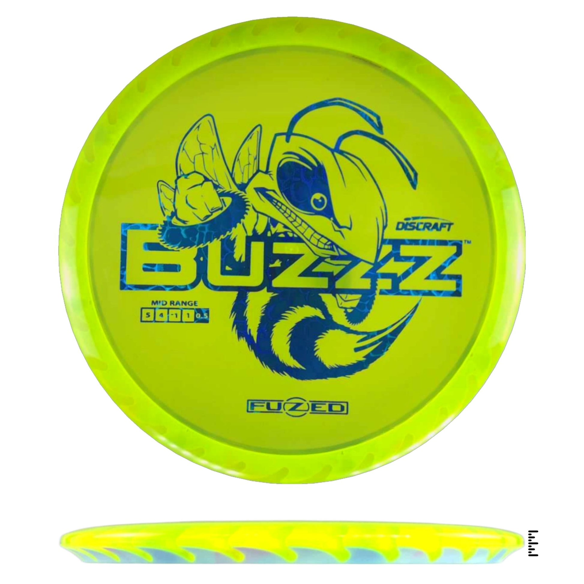 Discraft Fuzed Line Buzzz Saw Pattern (Buzzzsaw) - Fluorescent Yellow / Gray - Powergrip USA