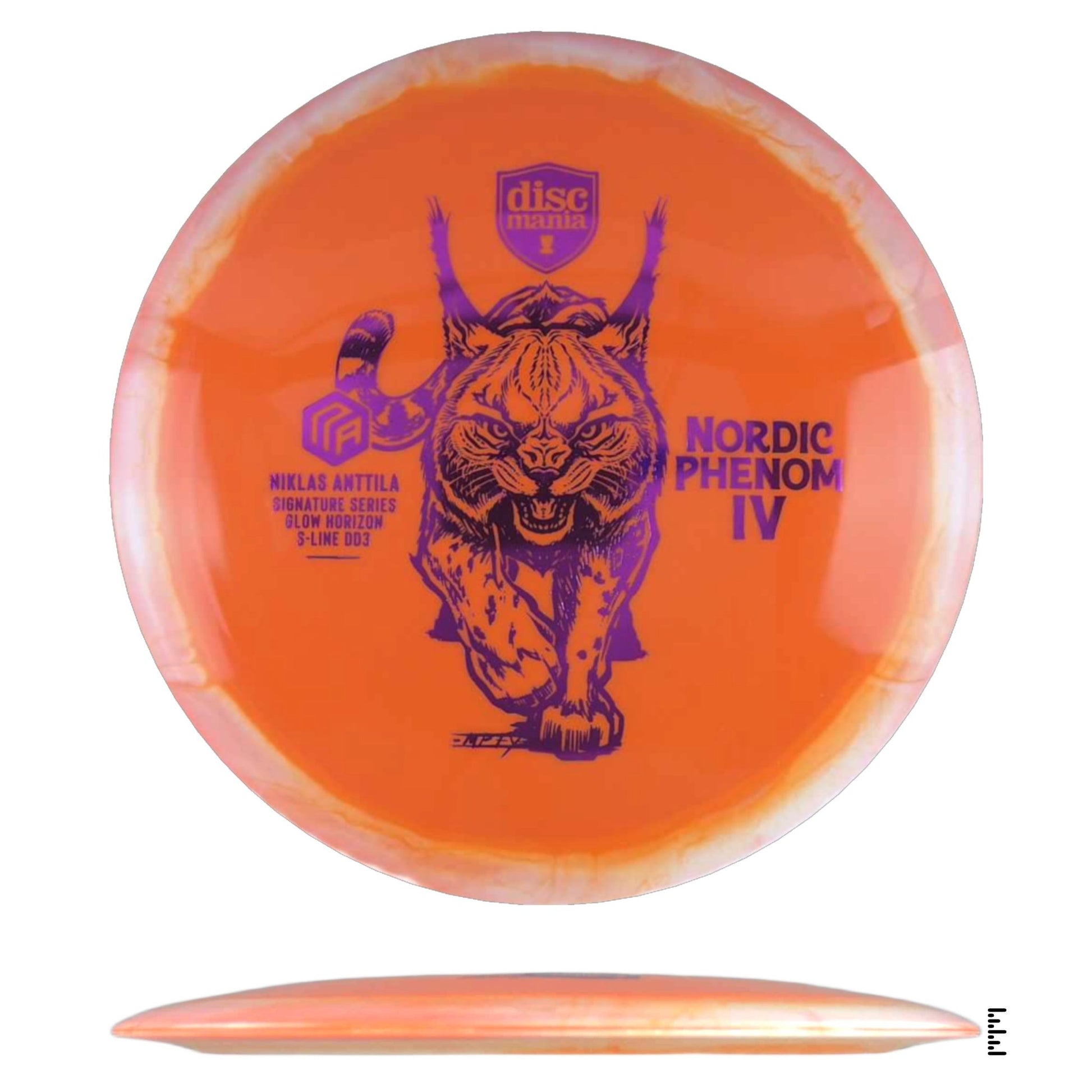 Discmania Glow Horizon S - Line DD3 Nordic Phenom 4 – Niklas Anttila Signature Series - Orange / White - Powergrip USA