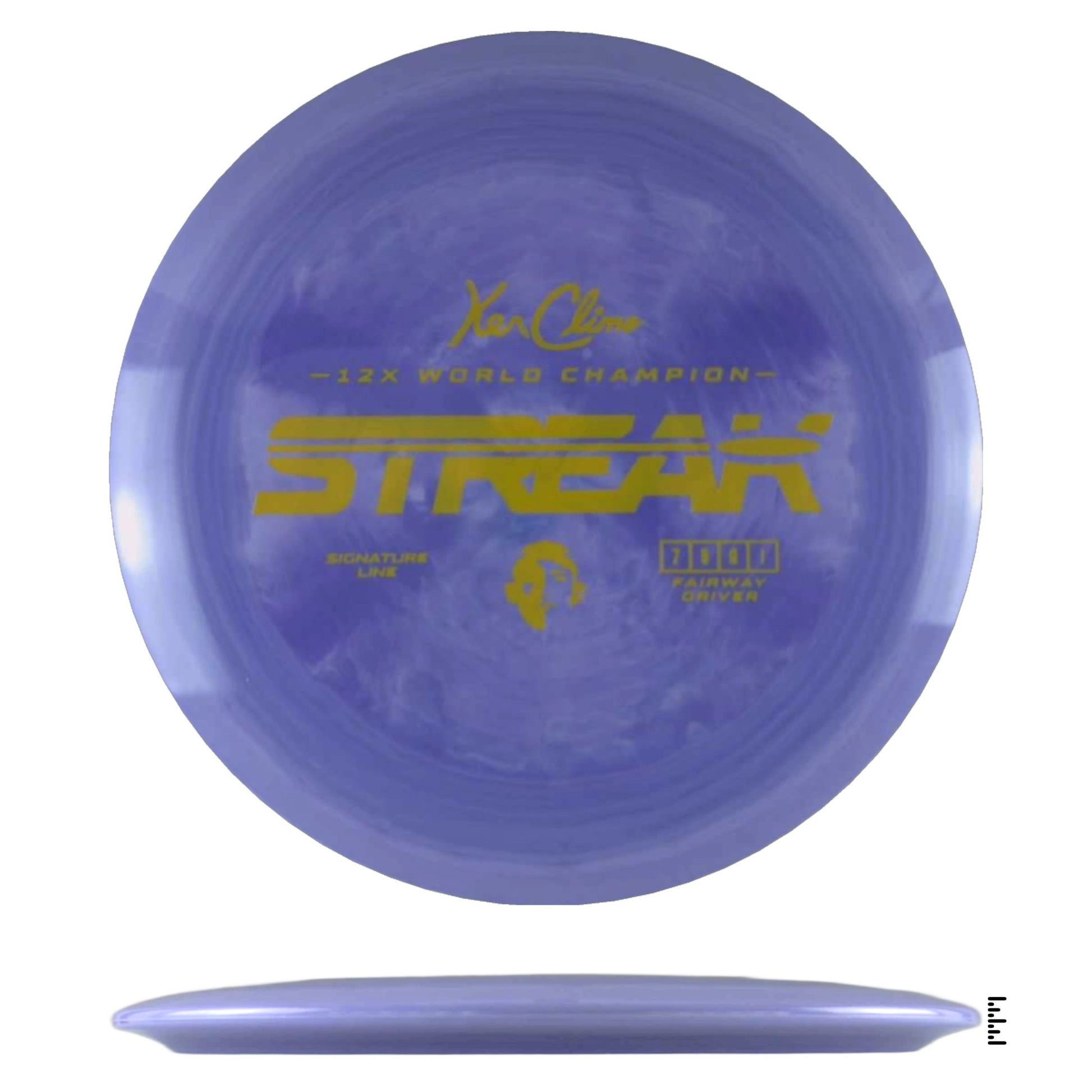 Climo Disc Golf Signature Line Streak - Periwinkle - Powergrip USA