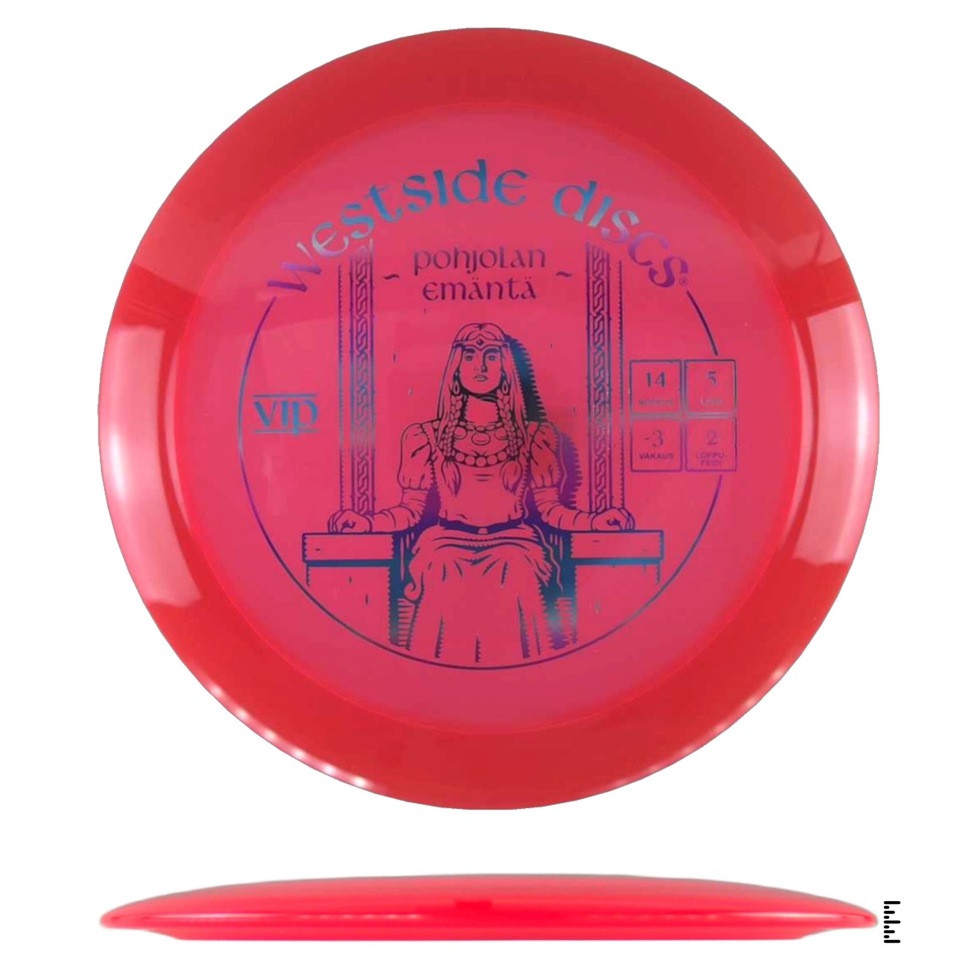 Westside Discs VIP Queen Finnish Stamp - Red - Powergrip USA