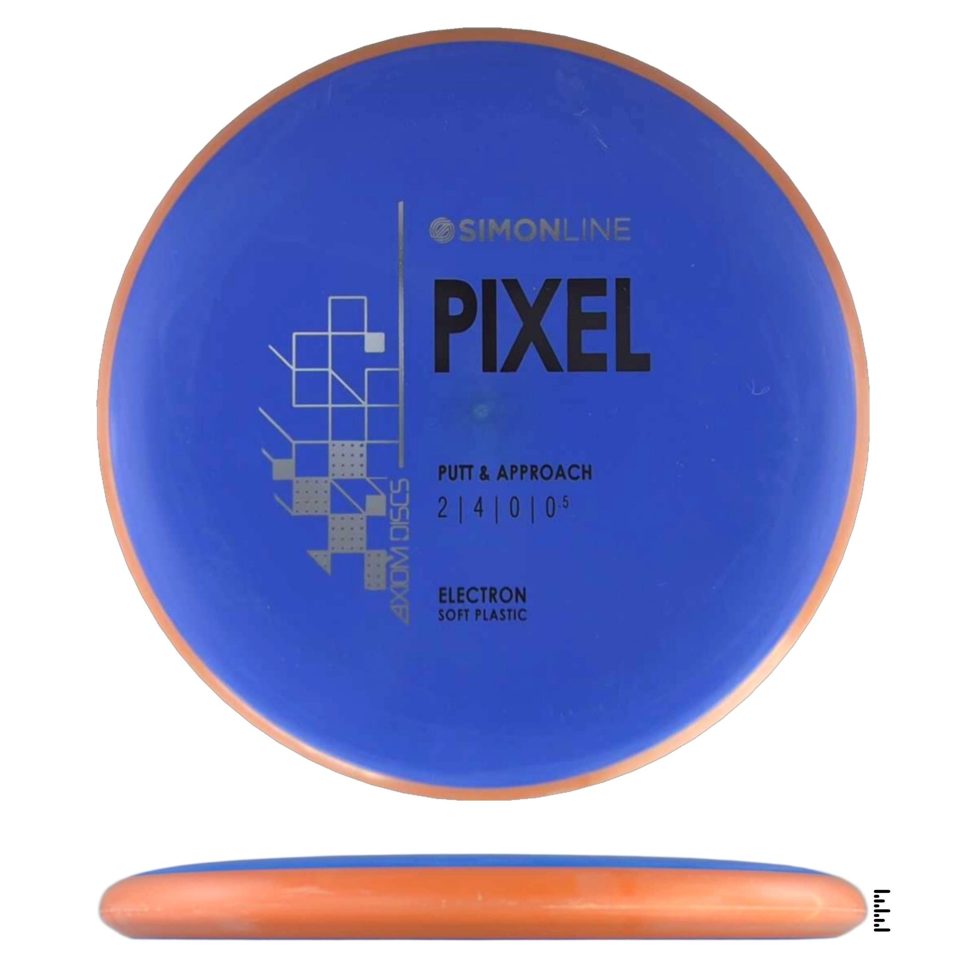 Axiom Discs Simon Line Electron Soft Pixel - Blue / Orange - Powergrip USA