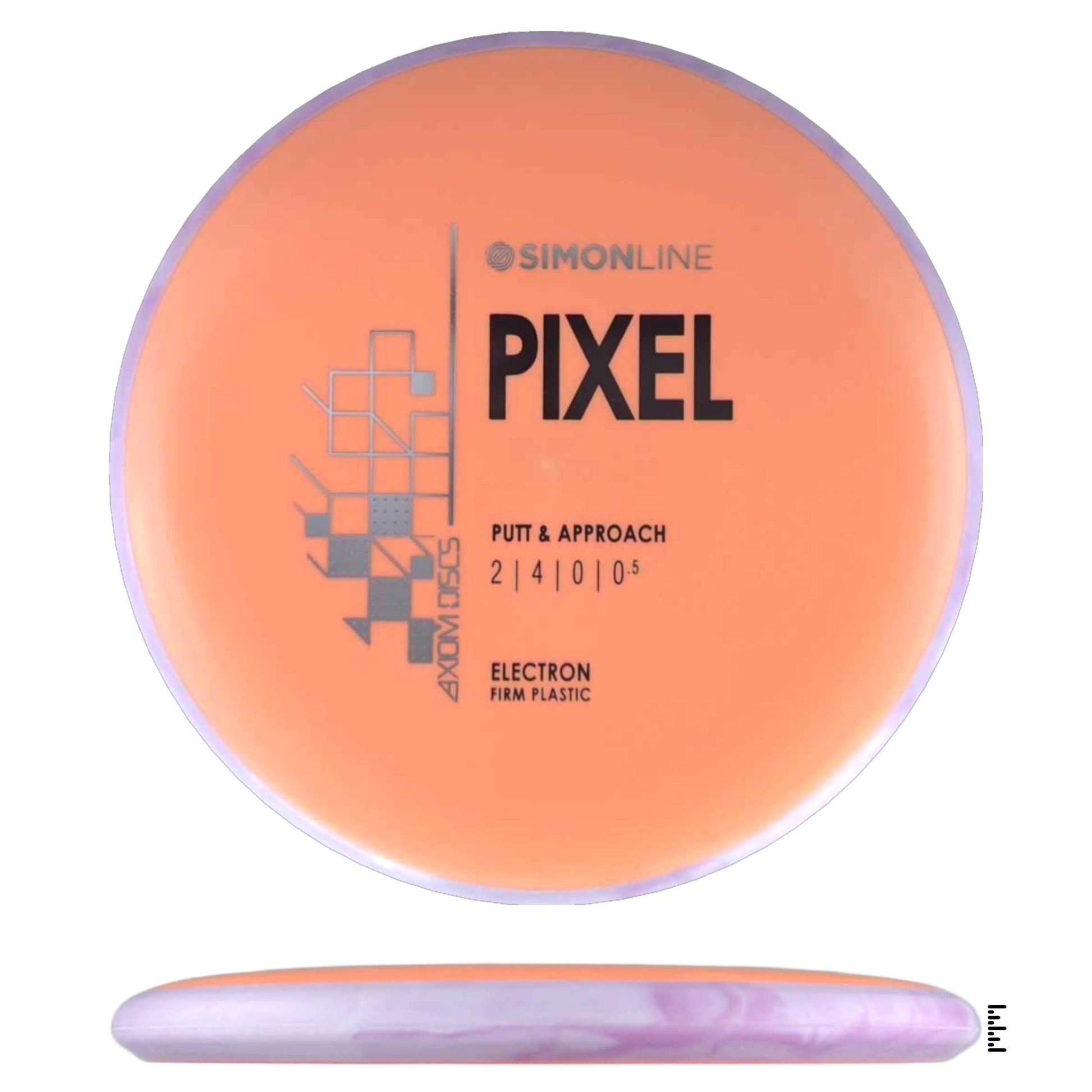 Axiom Discs Simon Line Electron Firm Pixel - Light Orange / Plum - Powergrip USA