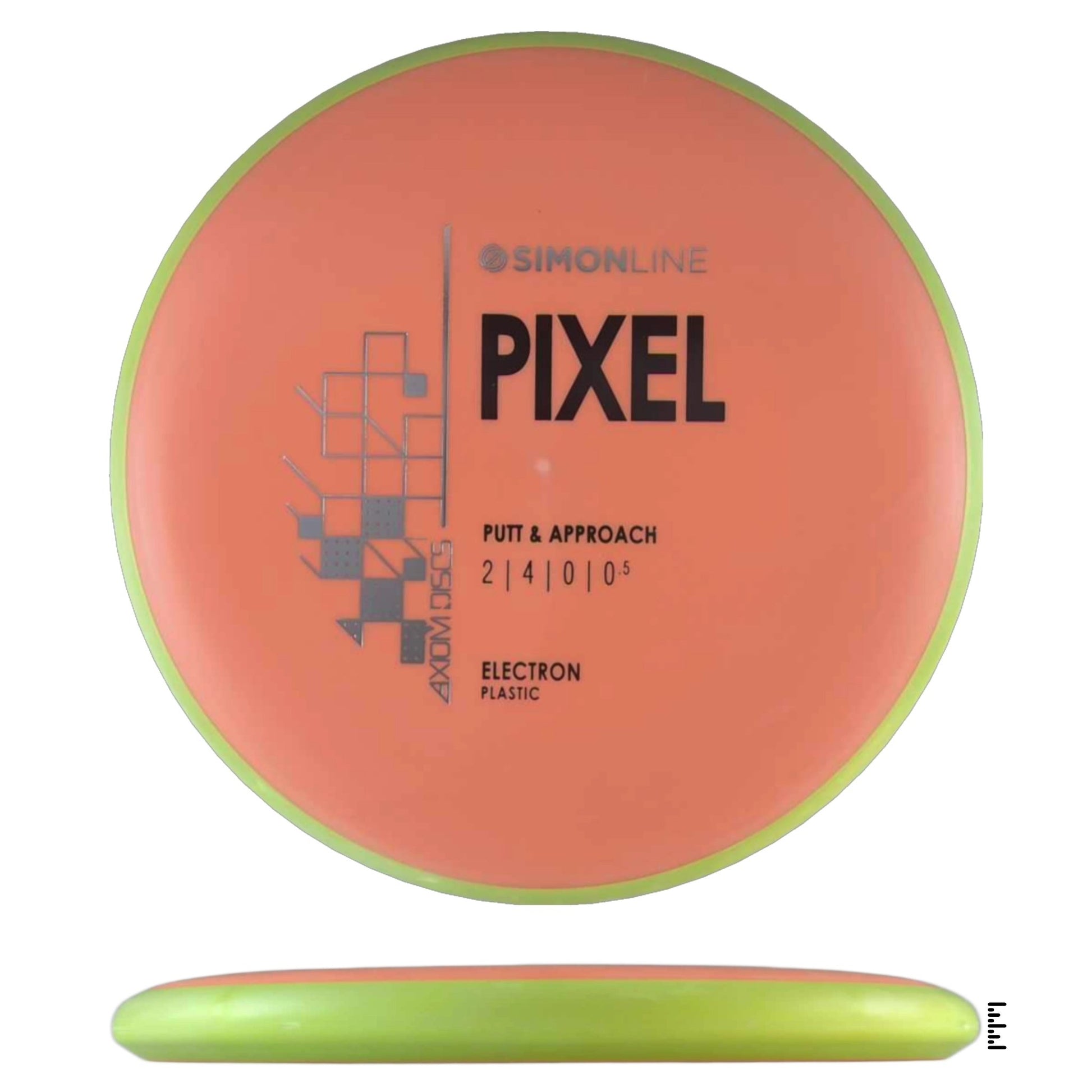 Axiom Discs Simon Line Electron Pixel - Orange / Fluorescent Yellow - Powergrip USA
