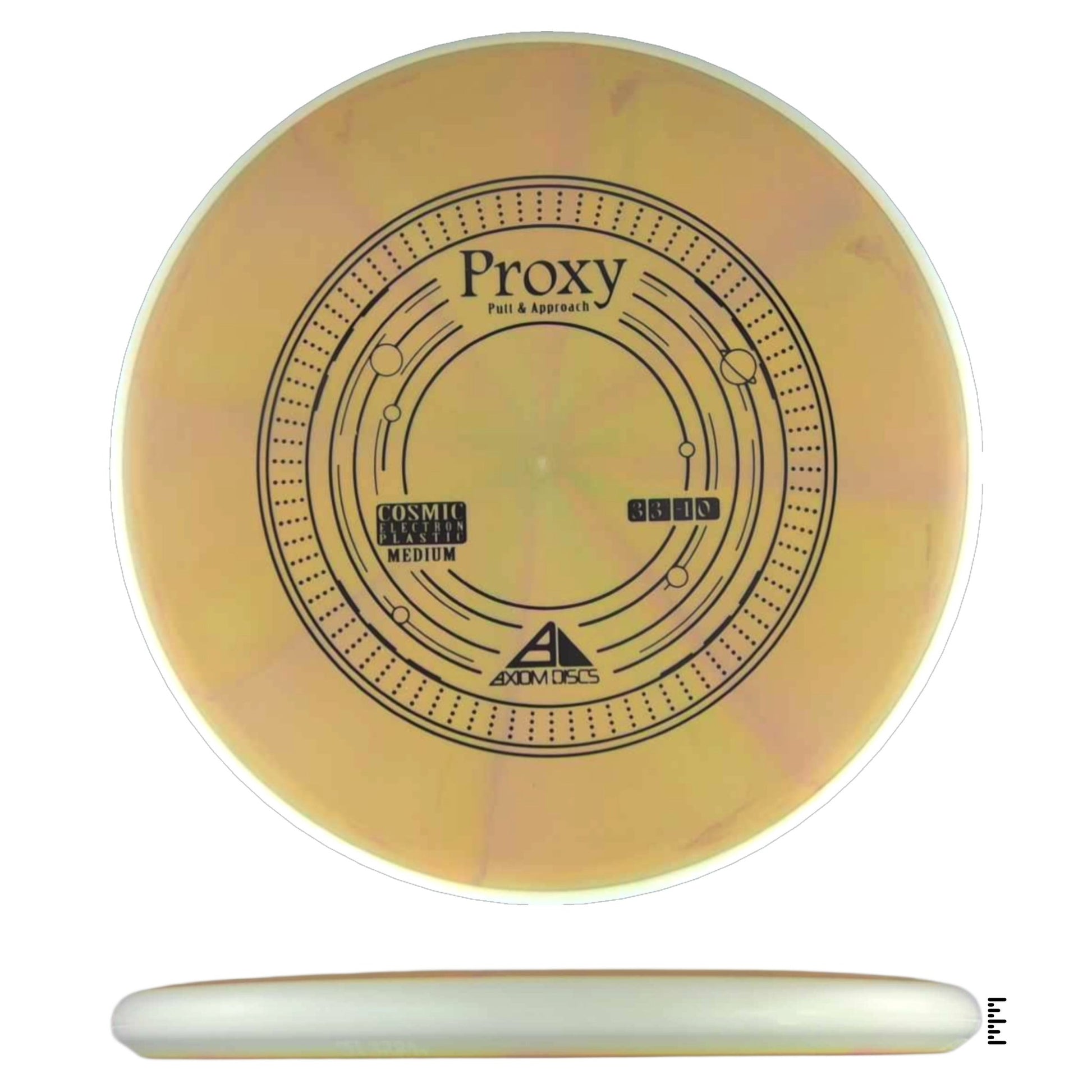 Axiom Discs Cosmic Electron Medium Proxy - Gold / White - Powergrip USA