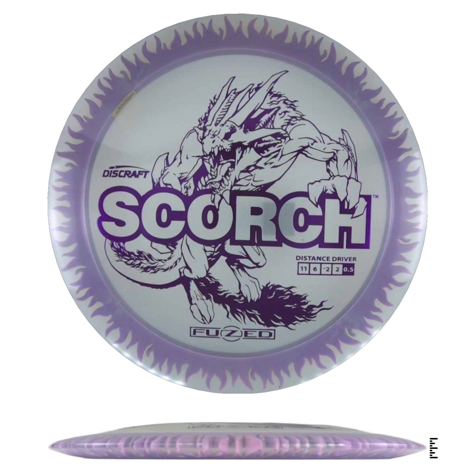 Discraft Fuzed Line Scorch - Clear / Plum - Powergrip USA