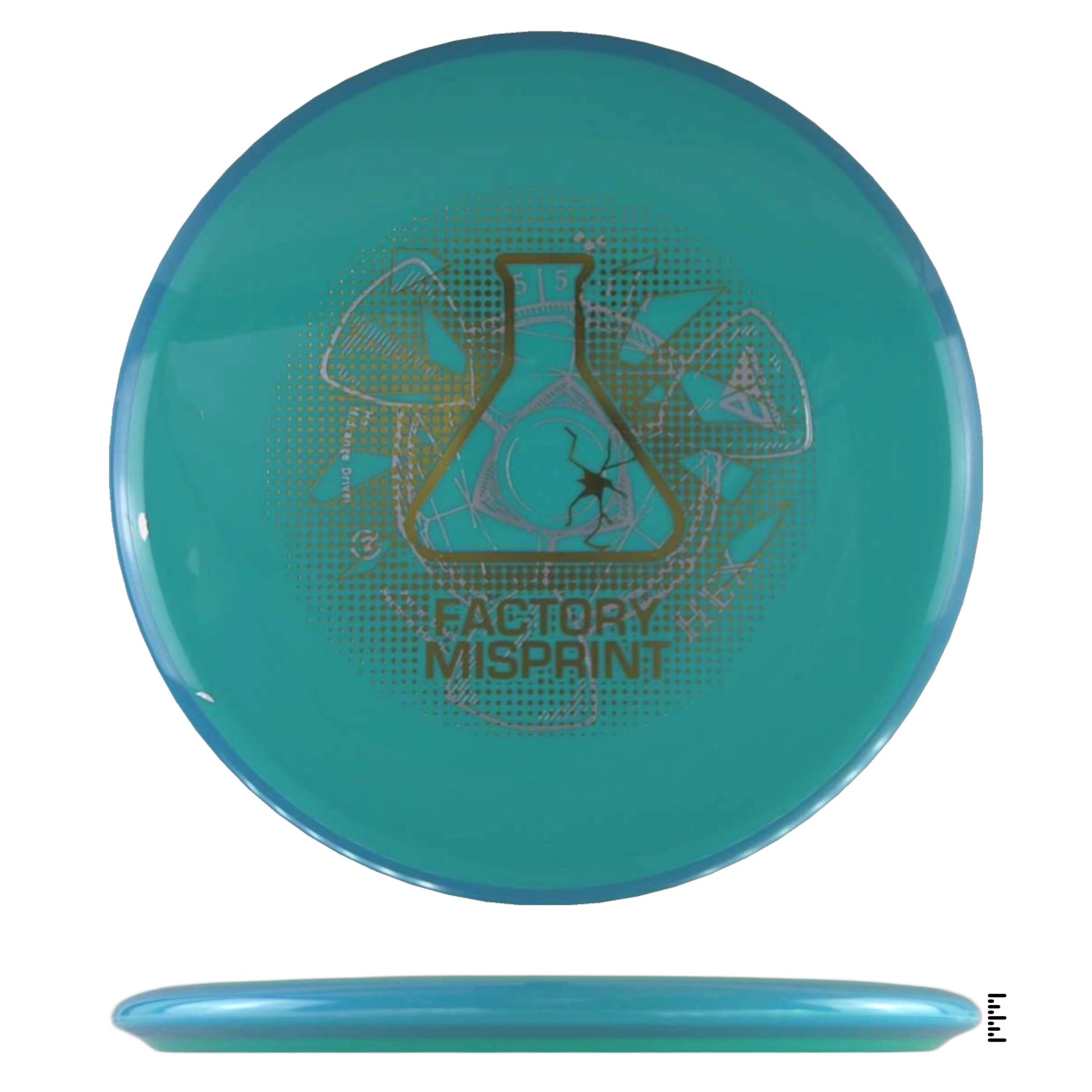 Axiom Discs Neutron Hex Factory Misprint - Turquoise / Sky Blue - Powergrip USA