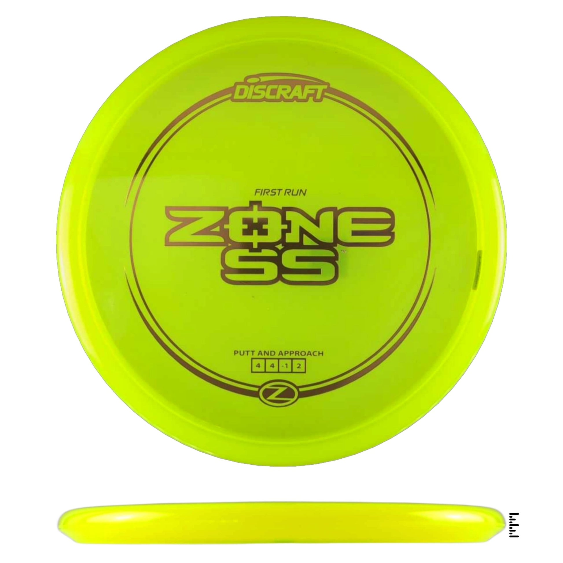 Discraft Z Line Zone SS - First Run - Fluorescent Yellow - Powergrip USA