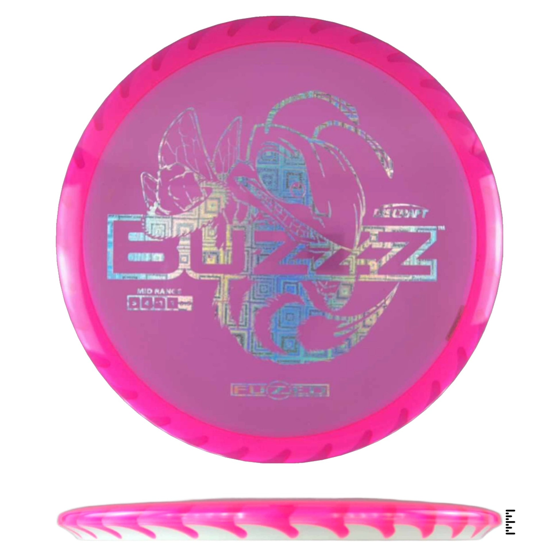 Discraft Fuzed Line Buzzz Saw Pattern (Buzzzsaw) - Pink / White - Powergrip USA