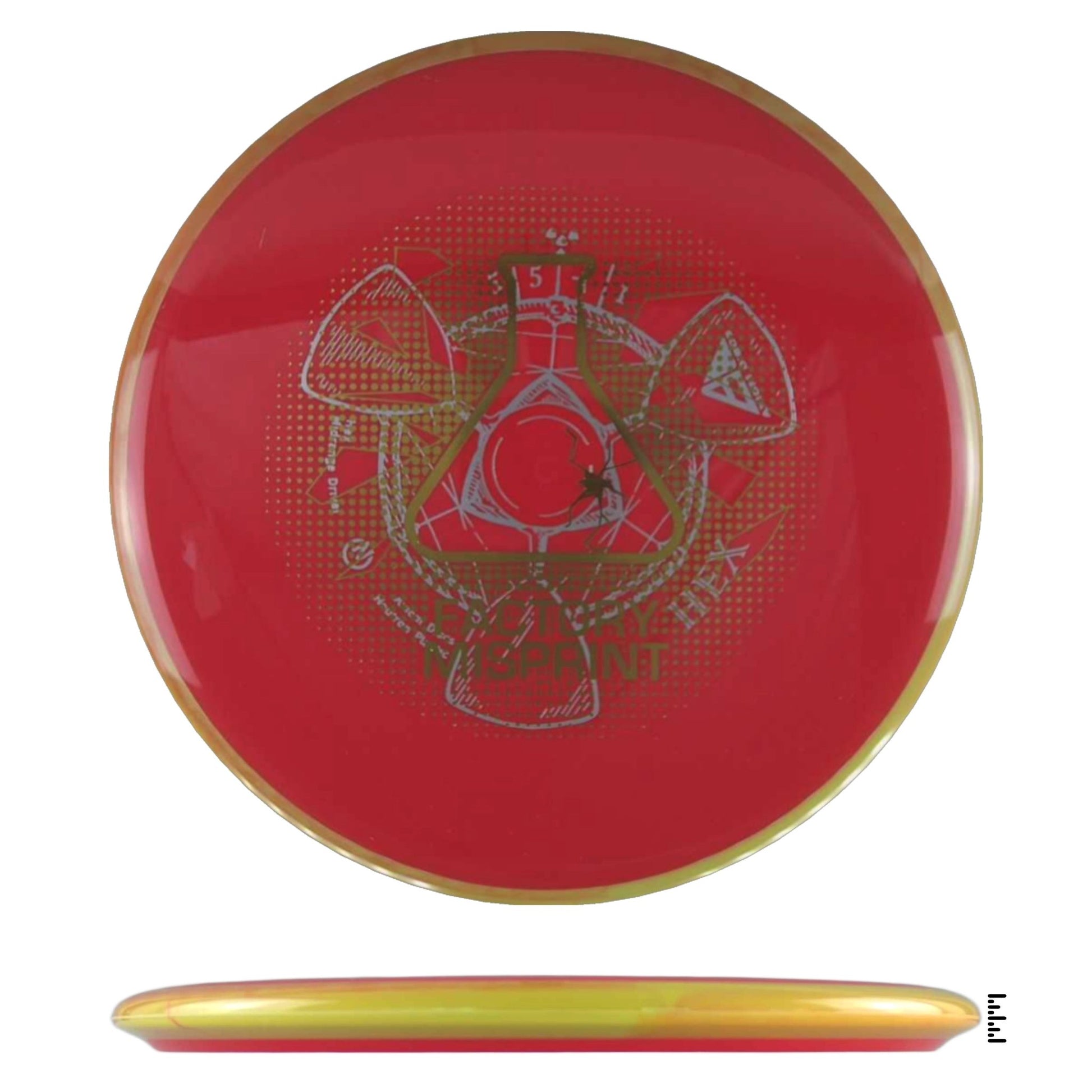 Axiom Discs Neutron Hex Factory Misprint - Red / Orange - Powergrip USA