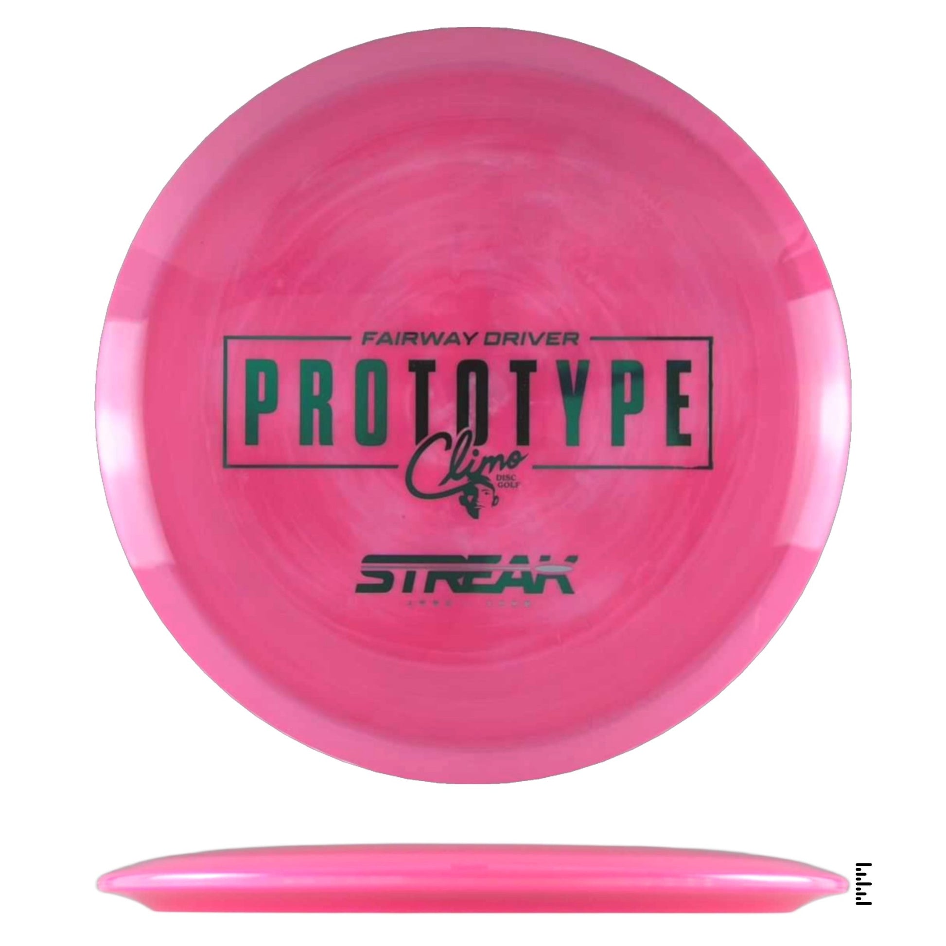 Climo Disc Golf Signature Line Streak Prototpye - Hot Pink - Powergrip USA