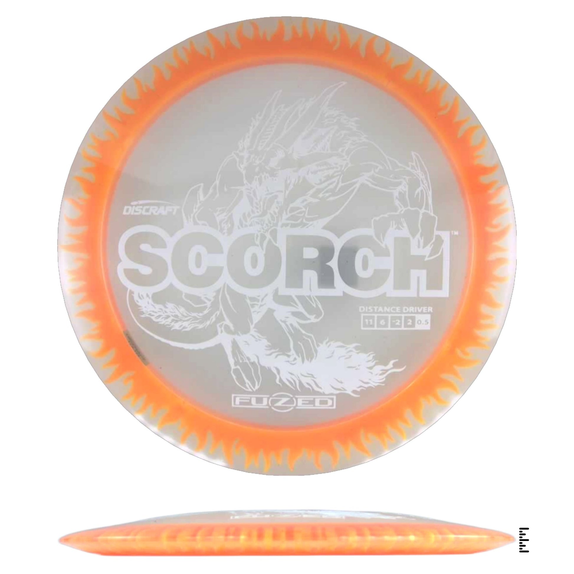 Discraft Fuzed Line Scorch - Clear / Orange - Powergrip USA