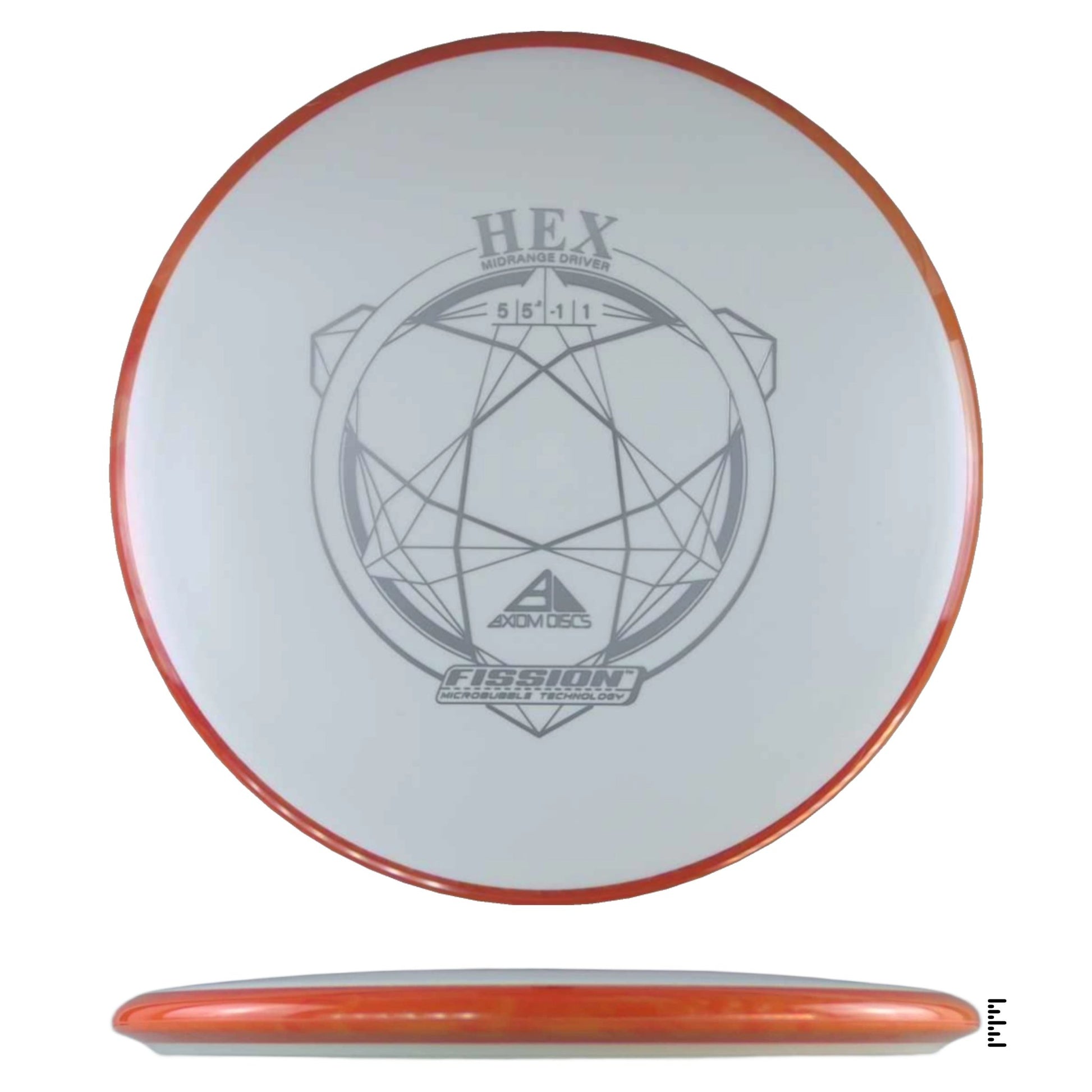 Axiom Discs Fission Hex - White / Orange - Powergrip USA