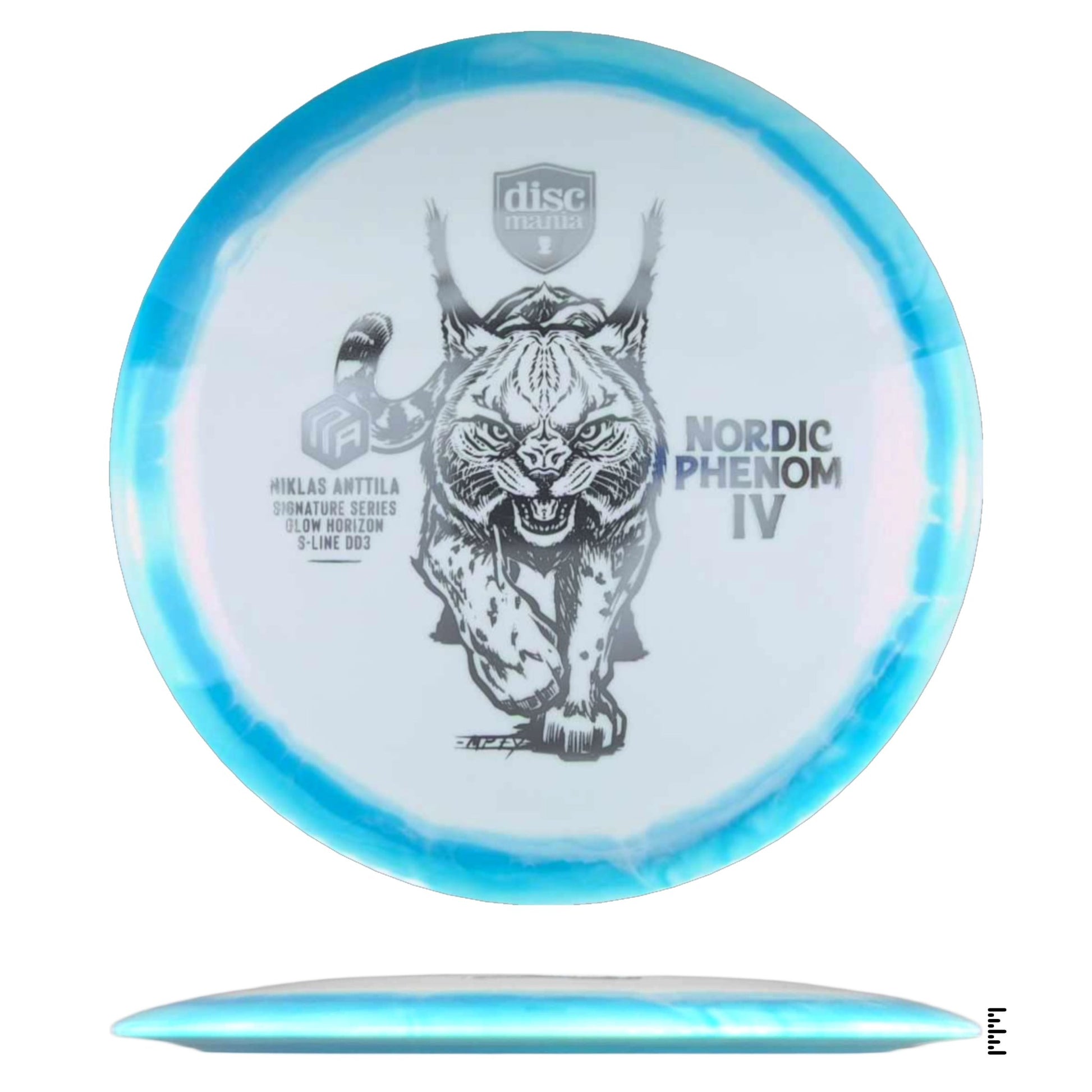 Discmania Glow Horizon S - Line DD3 Nordic Phenom 4 – Niklas Anttila Signature Series - White / Blue - Powergrip USA