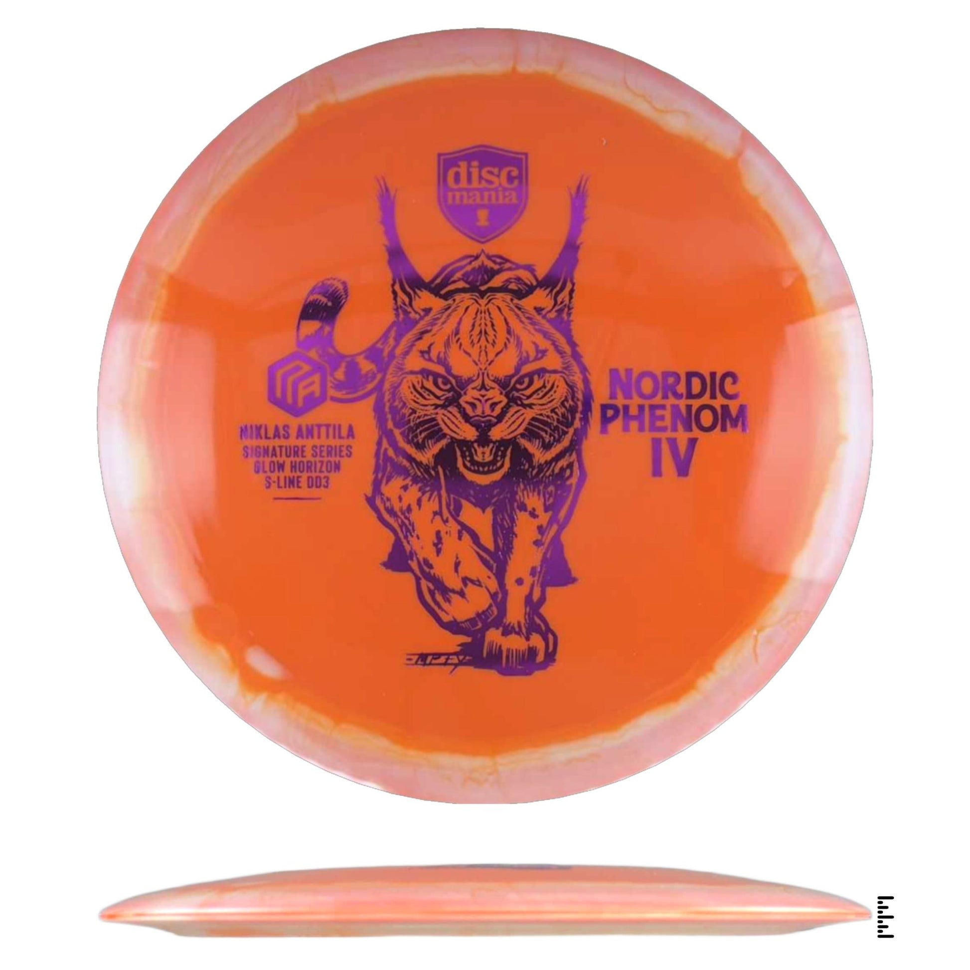 Discmania Glow Horizon S - Line DD3 Nordic Phenom 4 – Niklas Anttila Signature Series - Orange / White - Powergrip USA