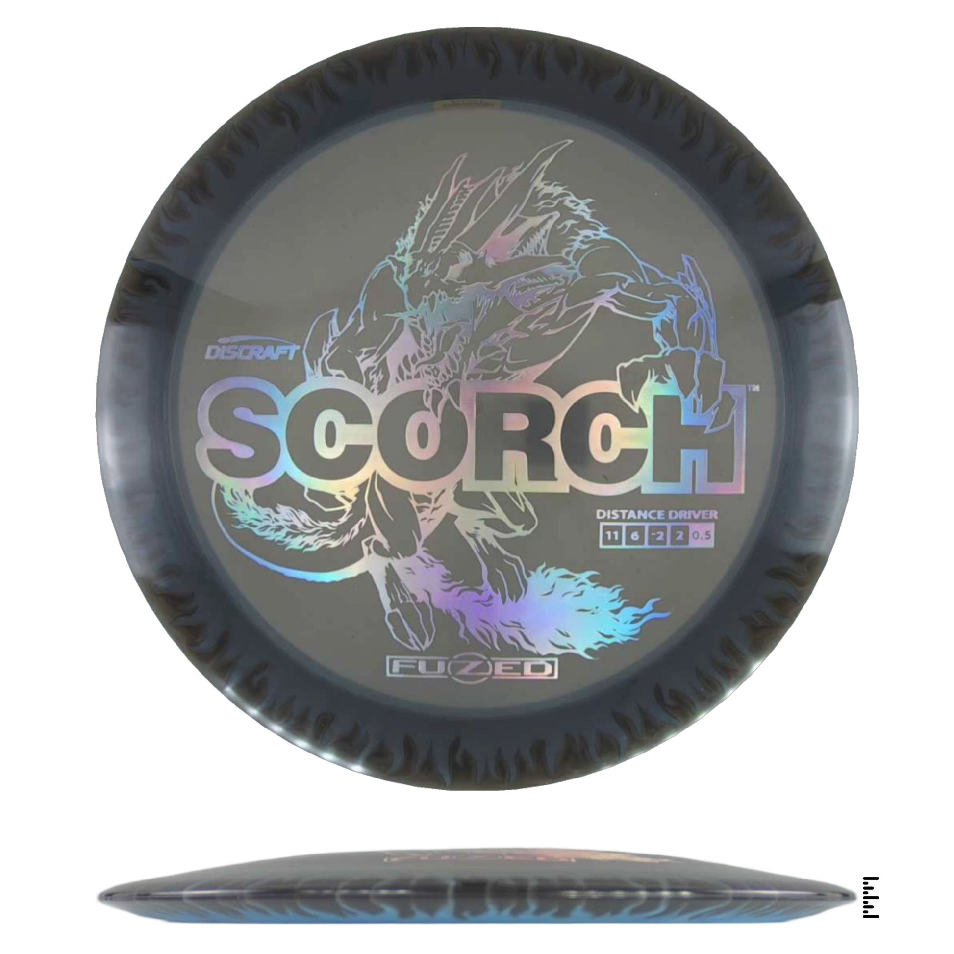 Discraft Fuzed Line Scorch - Black / Light Blue - Powergrip USA
