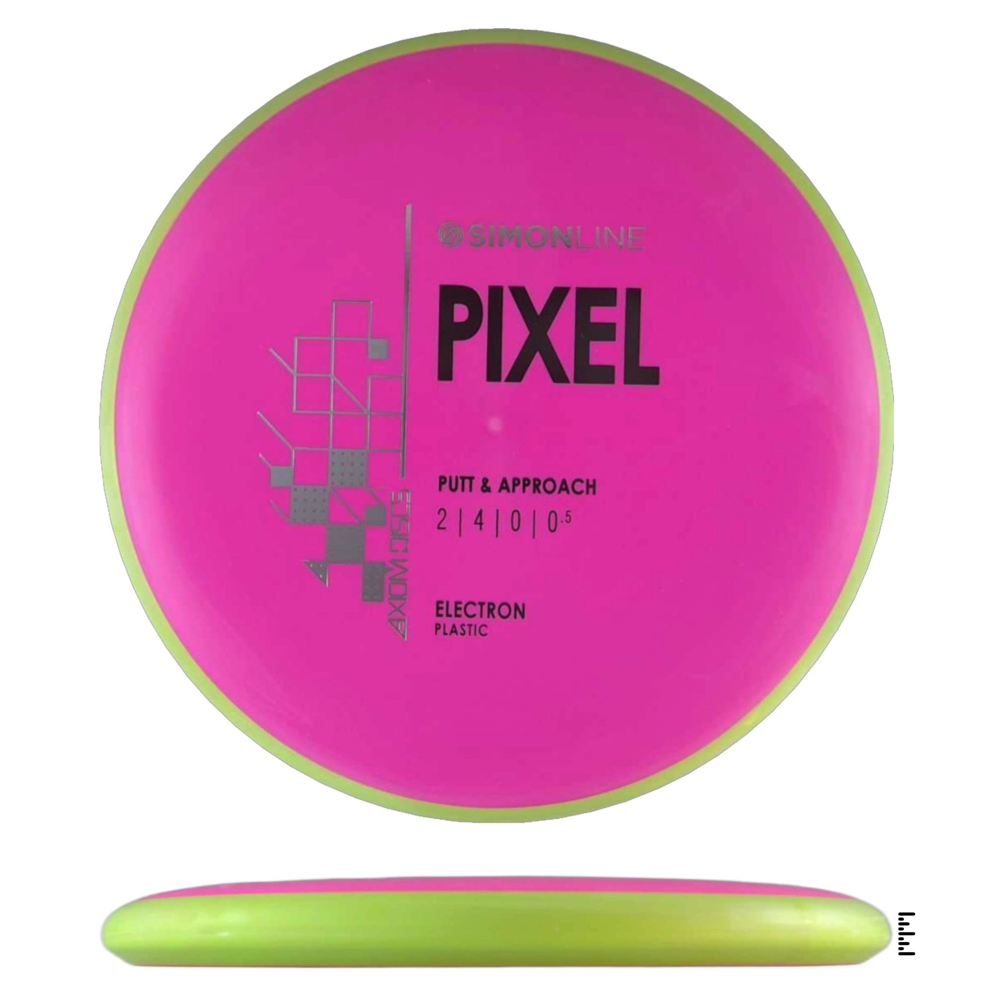 Axiom Discs Simon Line Electron Pixel - Pink / Fluorescent Yellow - Powergrip USA