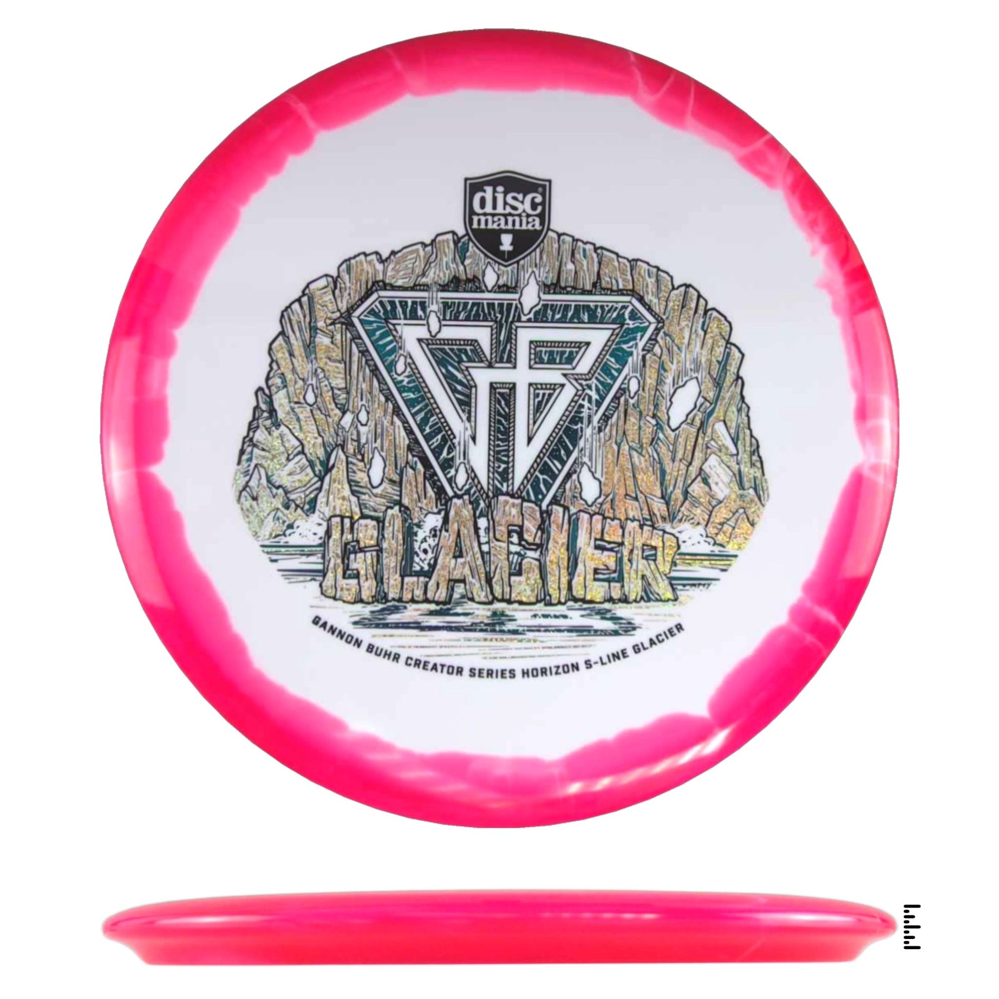 Discmania Horizon S - Line Glacier Gannon Buhr Creator Series Triple Foil - White / Red - Powergrip USA