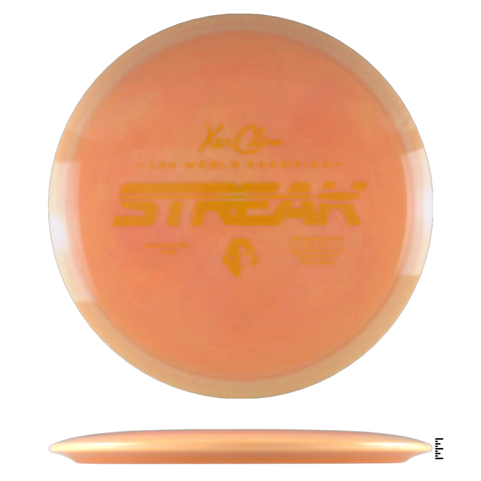 Climo Disc Golf Signature Line Streak - Light Orange - Powergrip USA