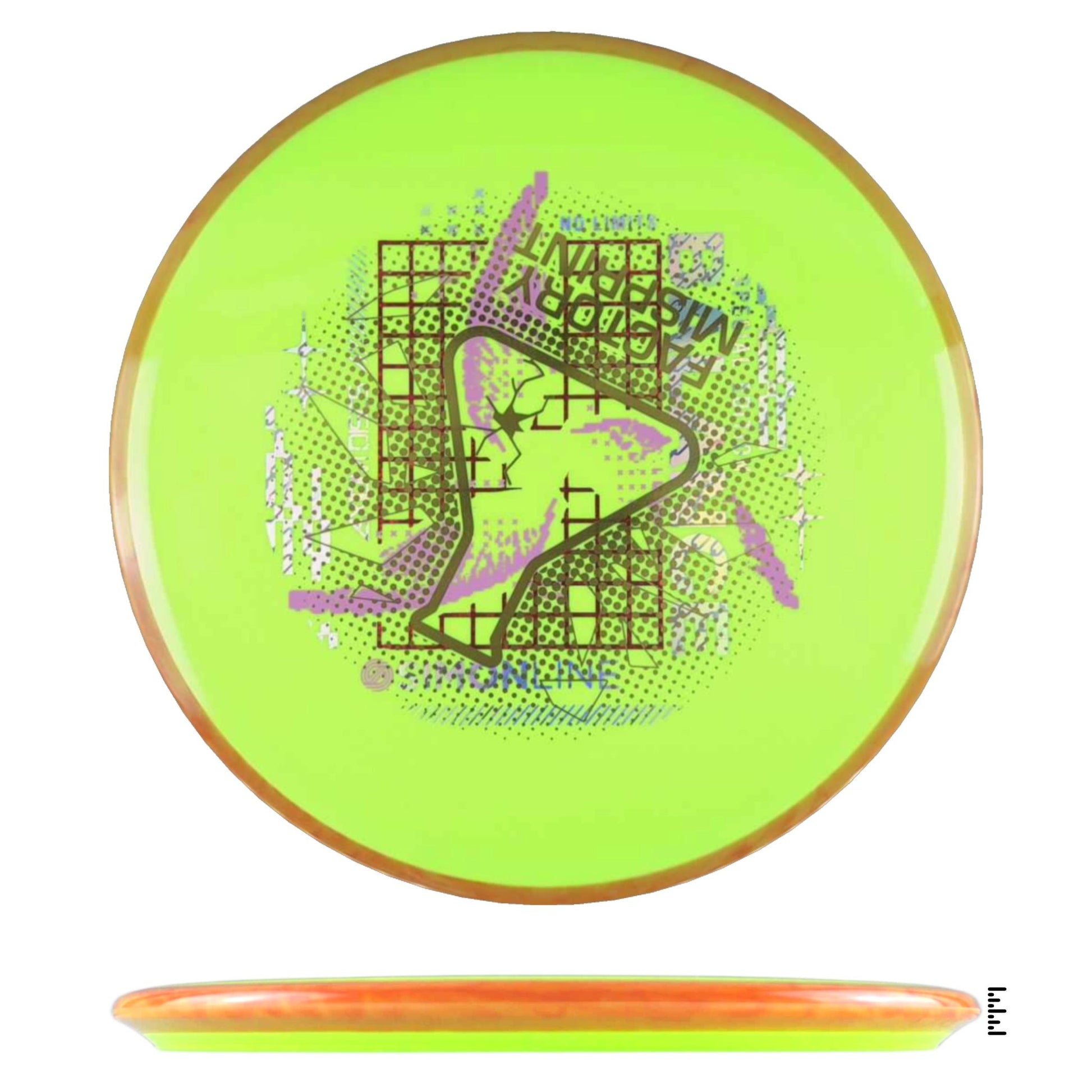 Axiom Discs Neutron Balance Factory Misprint - Fluorescent Yellow / Orange - Powergrip USA