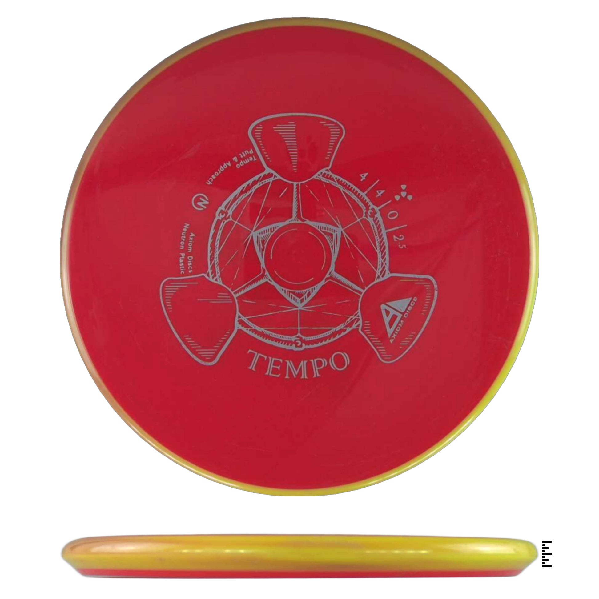 Red disc golf disc Tempo