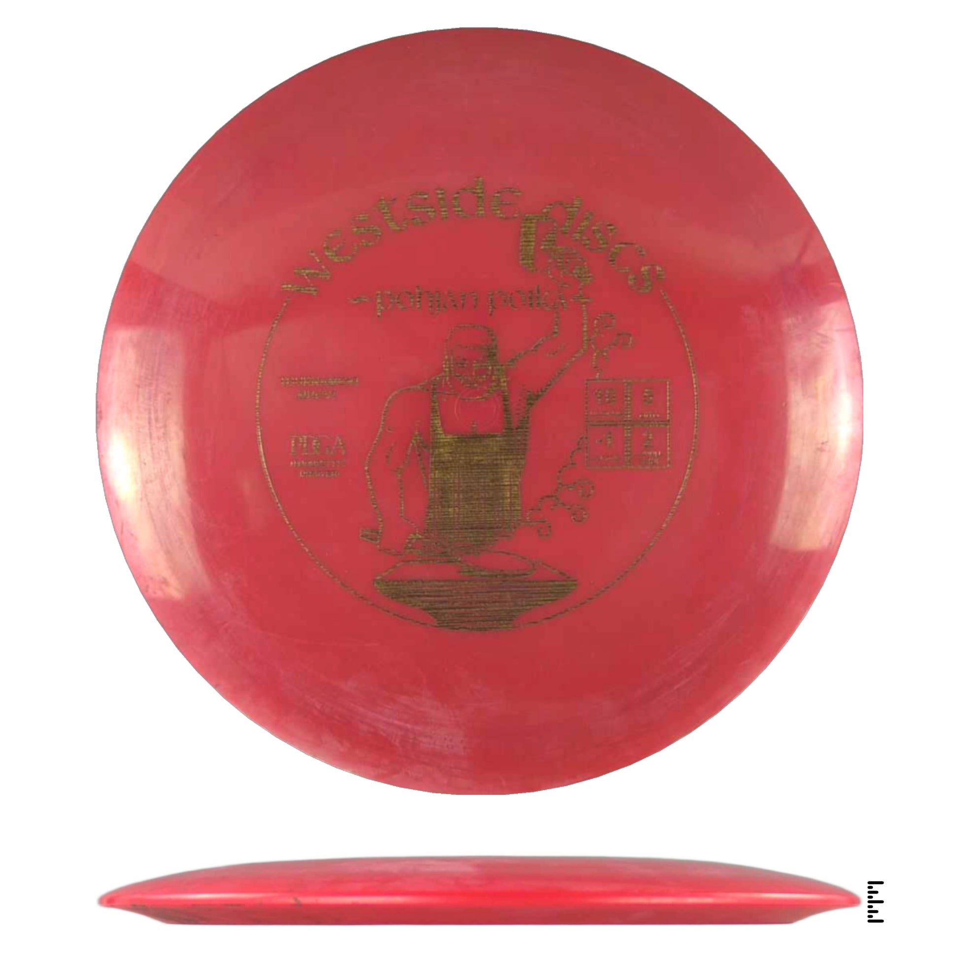 Red disc golf disc