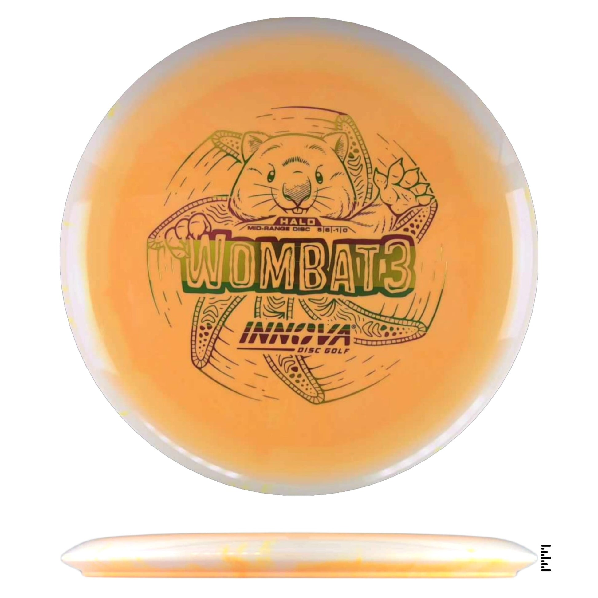 Innova Halo Star Wombat3 - Orange / White - Powergrip USA