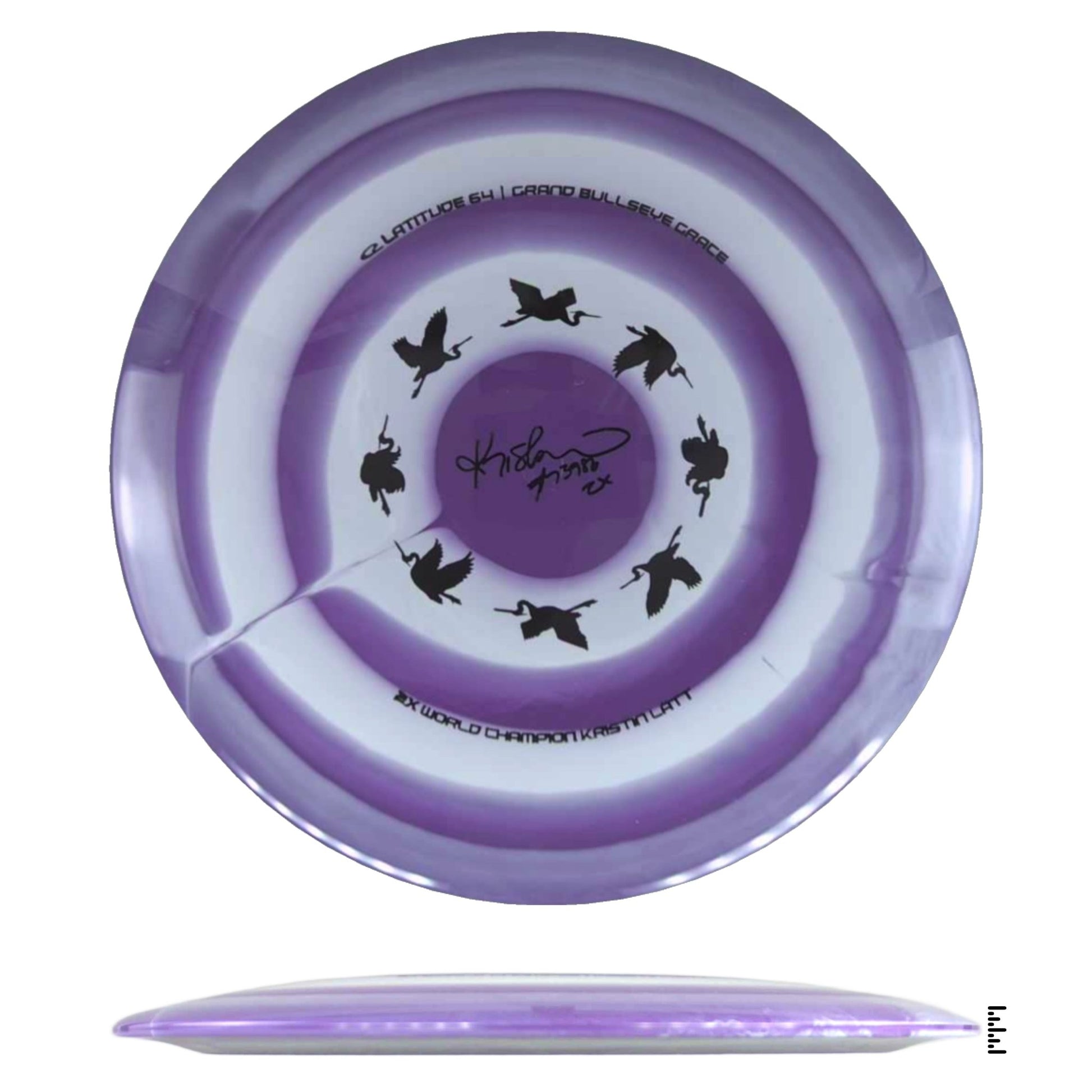 Latitude 64 Grand Bullseye Grace - Kristin Lätt Team Series 2025 - White / Violet - Powergrip USA