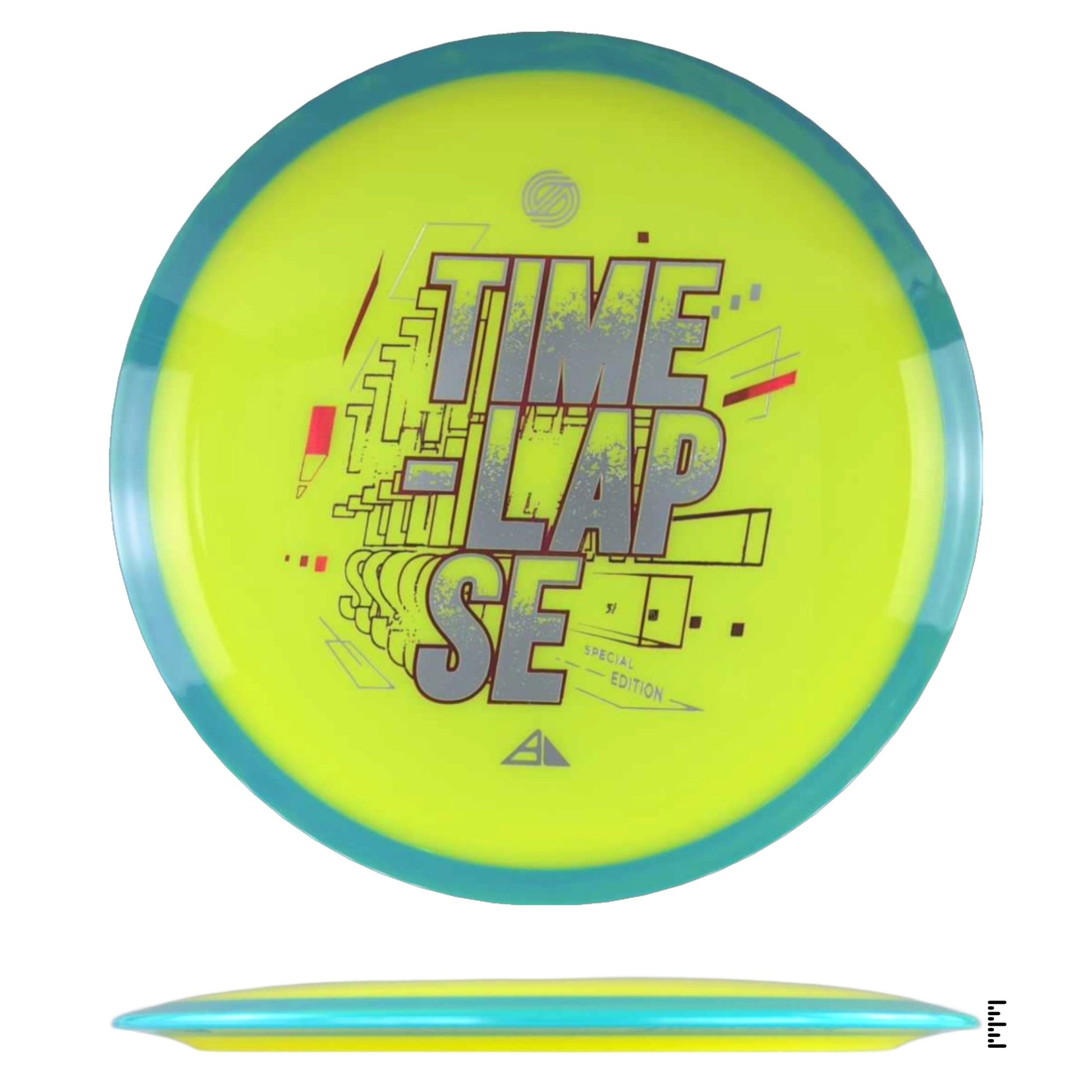 Axiom Discs Simon Line Neutron Time - Lapse Special Edition - Yellow / Turquoise - Powergrip USA