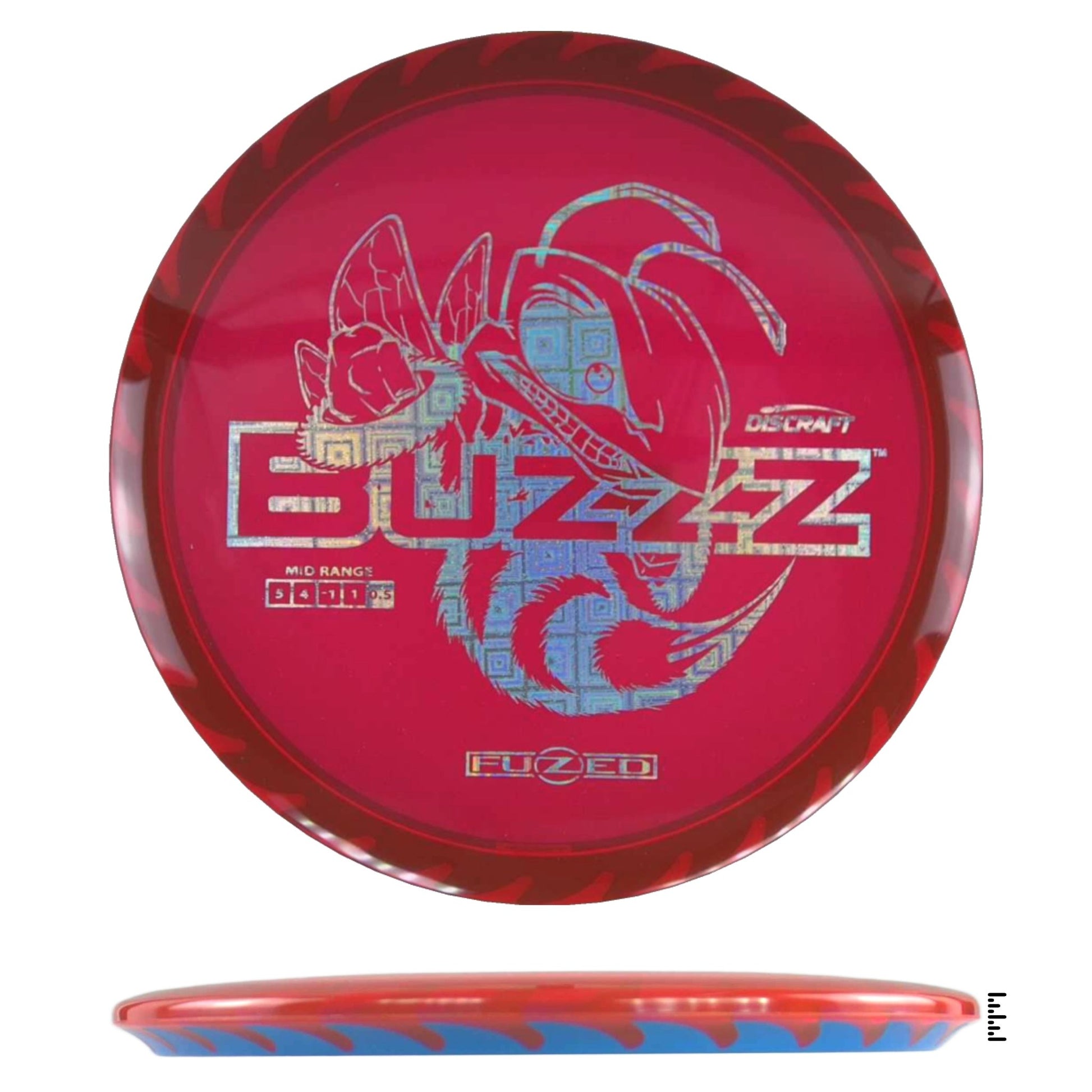 Discraft Fuzed Line Buzzz Saw Pattern (Buzzzsaw) - Red / Blue - Powergrip USA