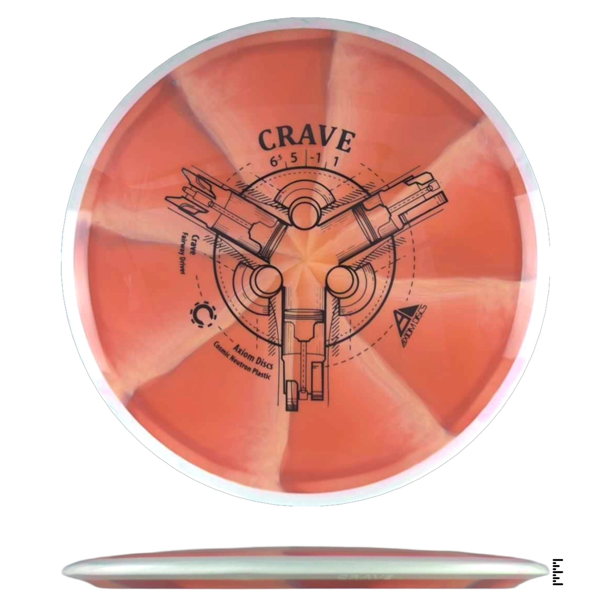 Axiom Discs Cosmic Neutron Crave - Orange / White - Powergrip USA
