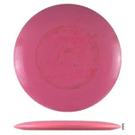 Pink disc golf disc