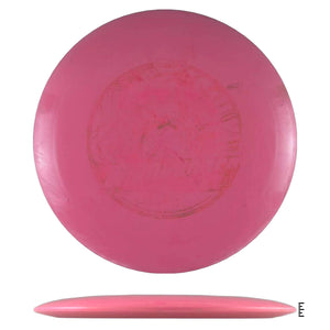 Pink disc golf disc