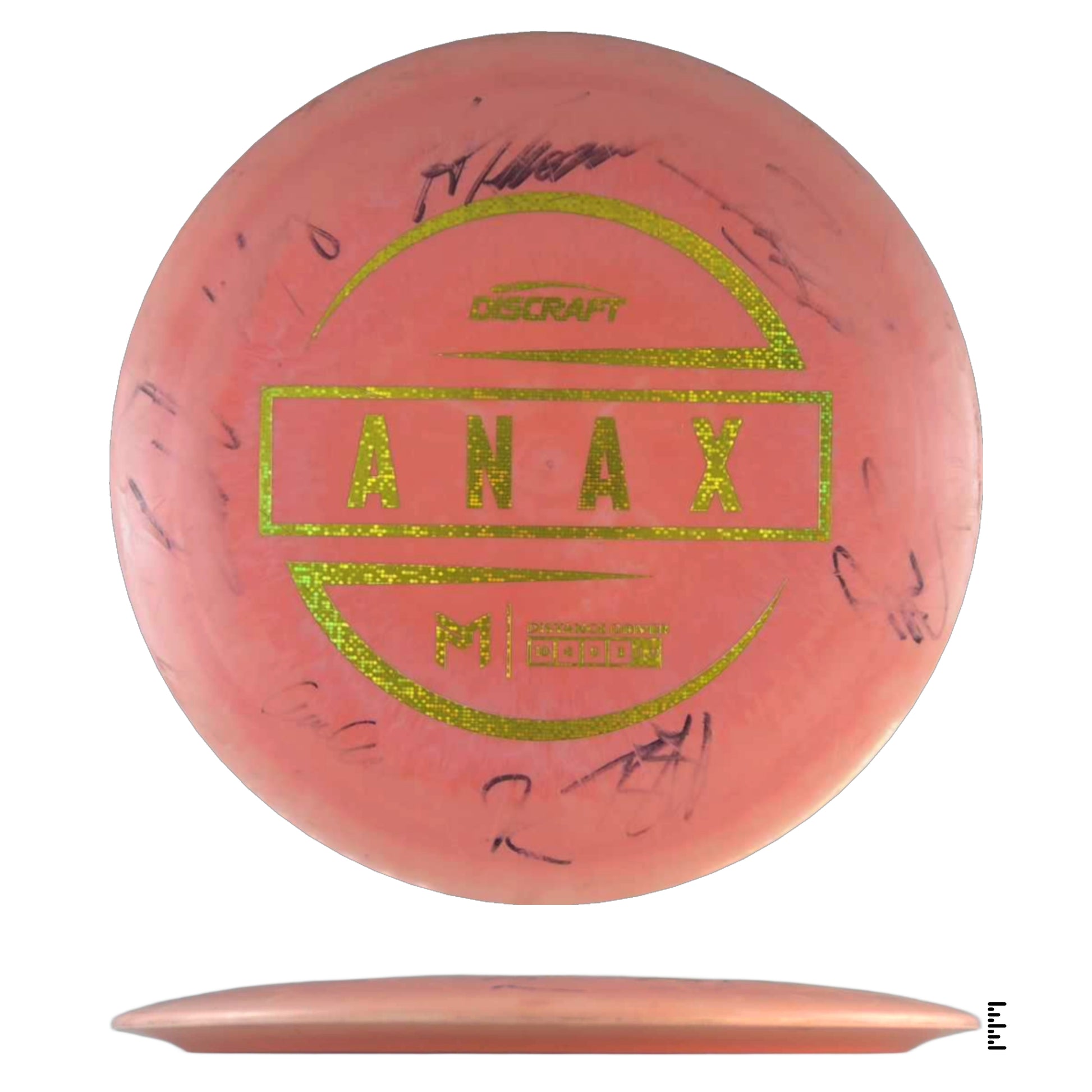 Pink Discraft Anax disc golf disc.