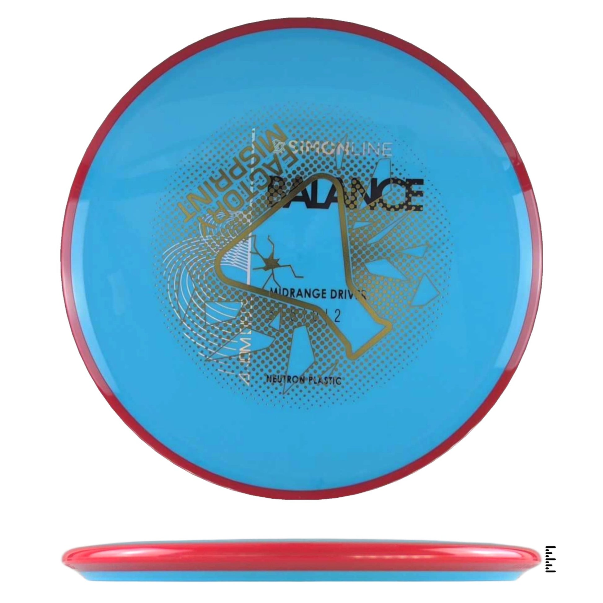 Axiom Discs Neutron Balance Factory Misprint - Light Blue / Red - Powergrip USA