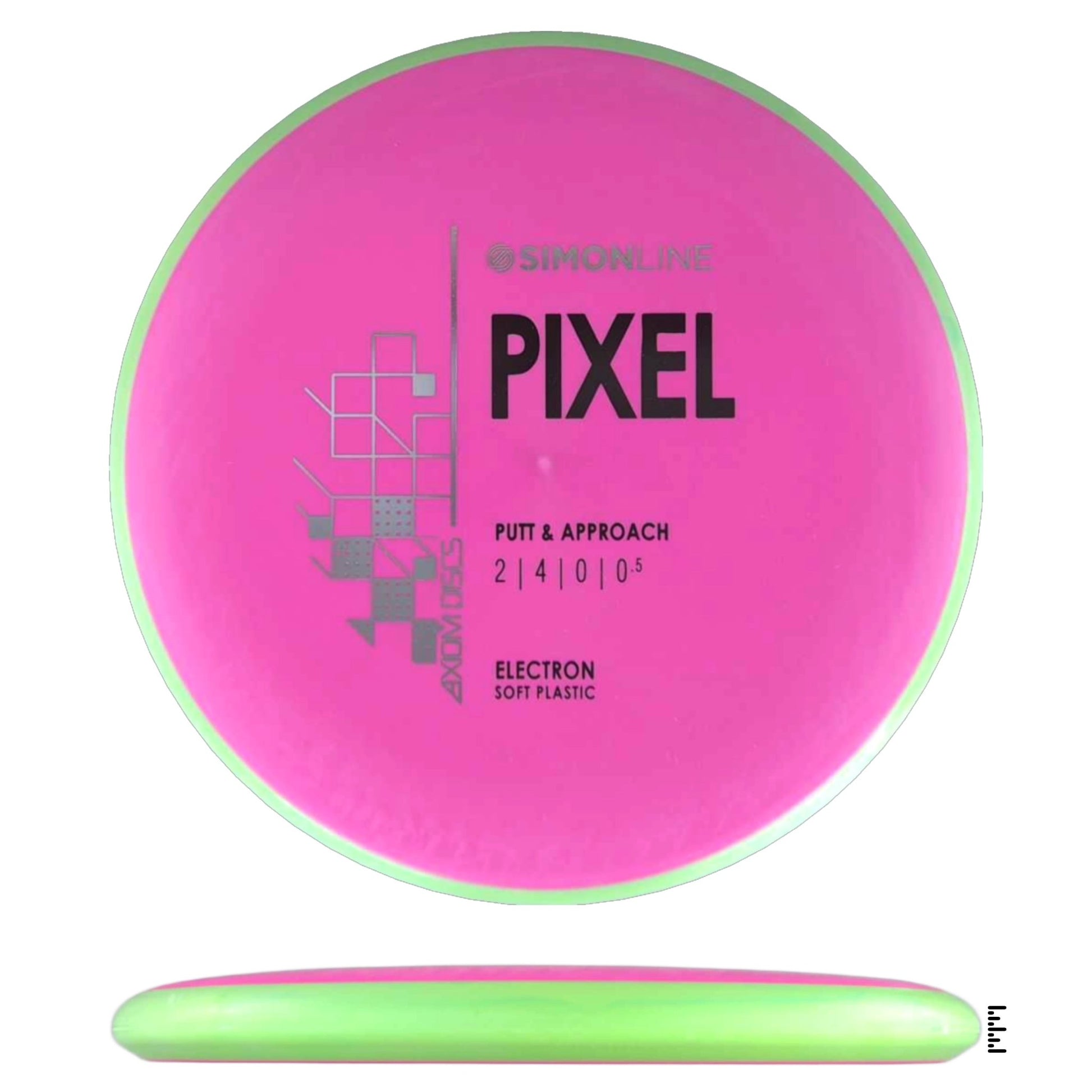 Axiom Discs Simon Line Electron Soft Pixel - Pink / Light Green - Powergrip USA