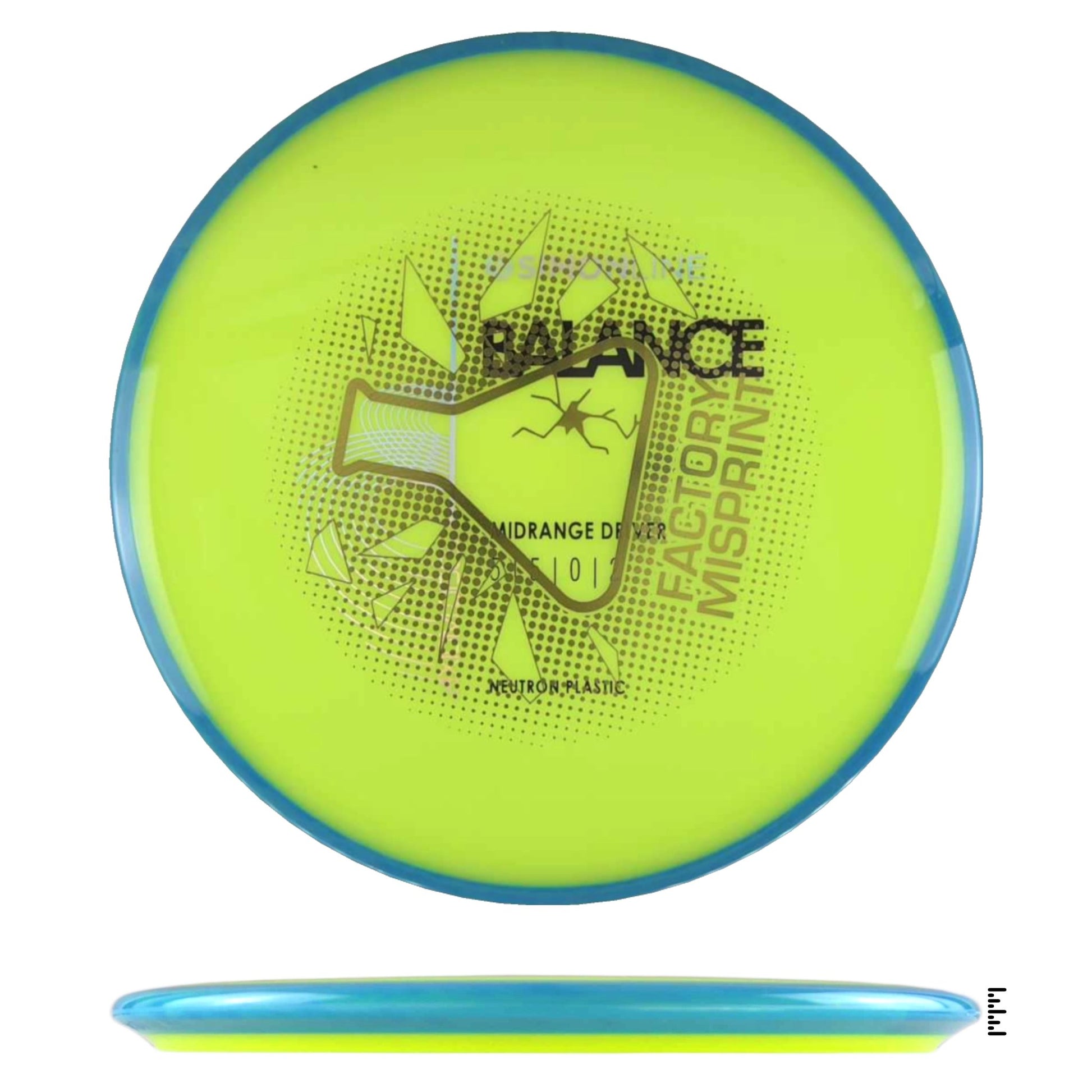 Axiom Discs Neutron Balance Factory Misprint - Yellow / Blue - Powergrip USA
