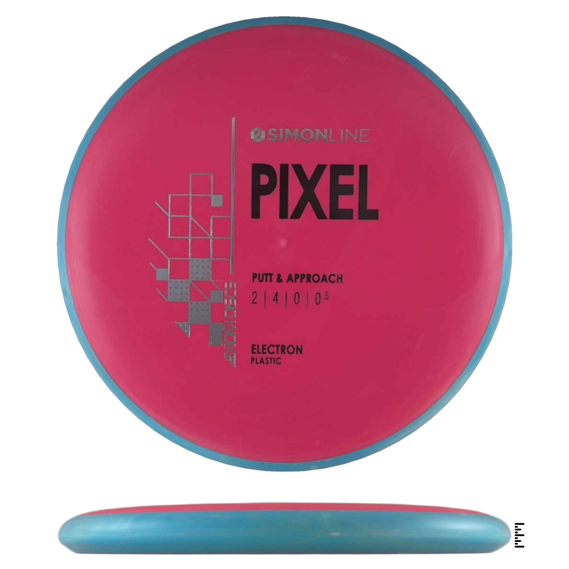 Axiom Discs Simon Line Electron Pixel - Sky Blue / Red - Powergrip USA