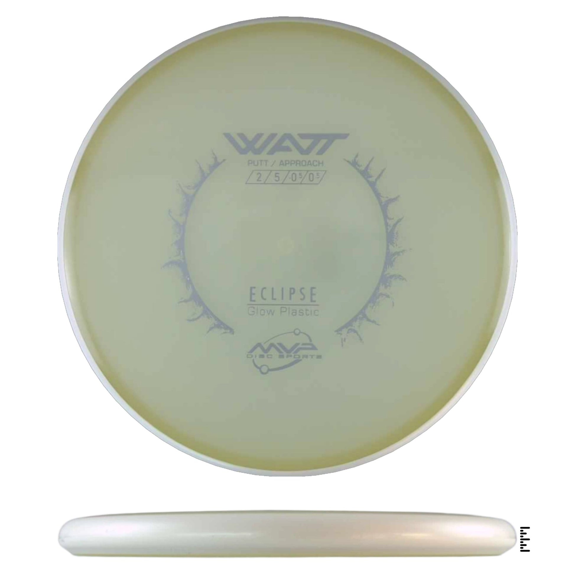 MVP Disc Sports Eclipse Watt - Glow / White - Powergrip USA