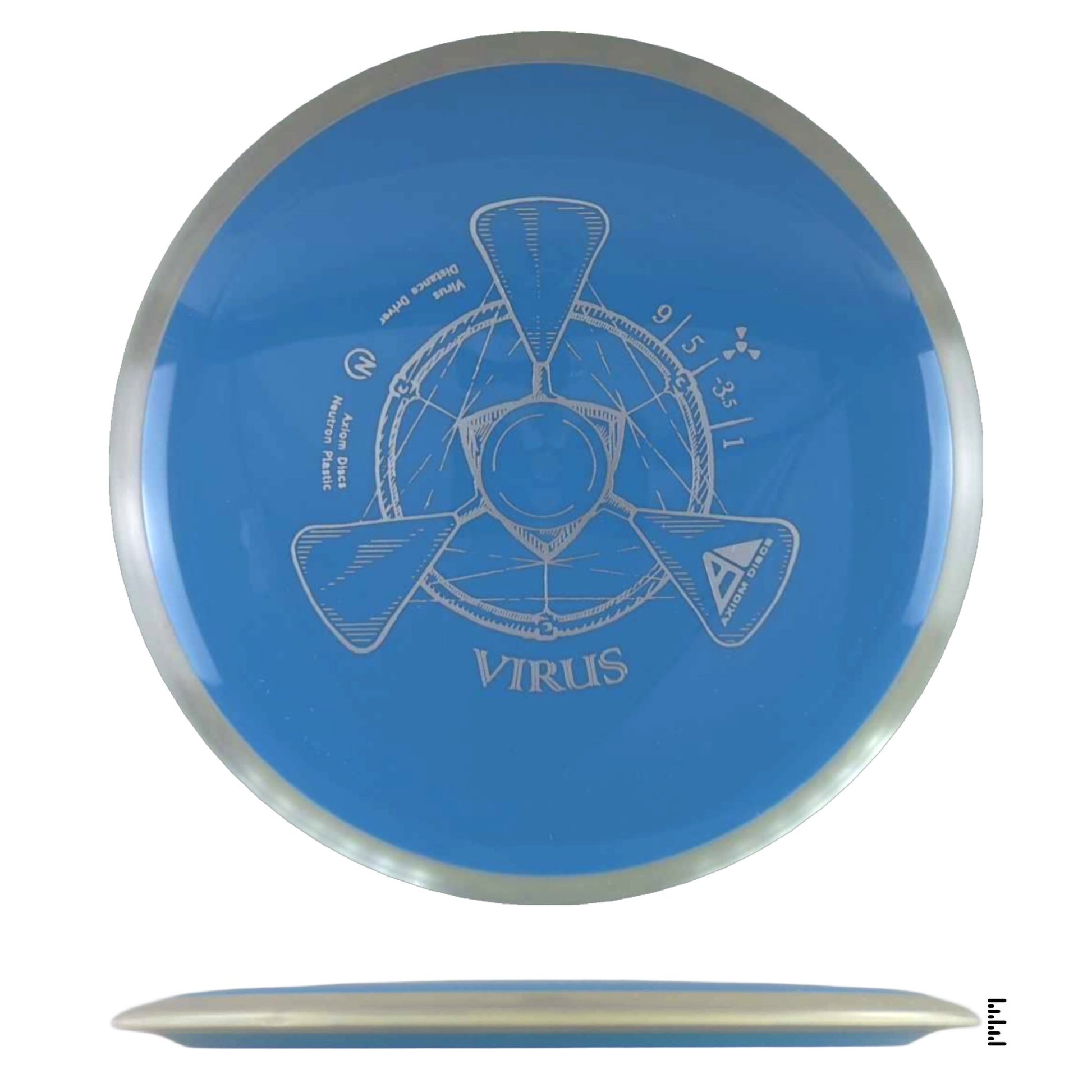 Axiom Discs Neutron Virus - Blue / Gray - Powergrip USA