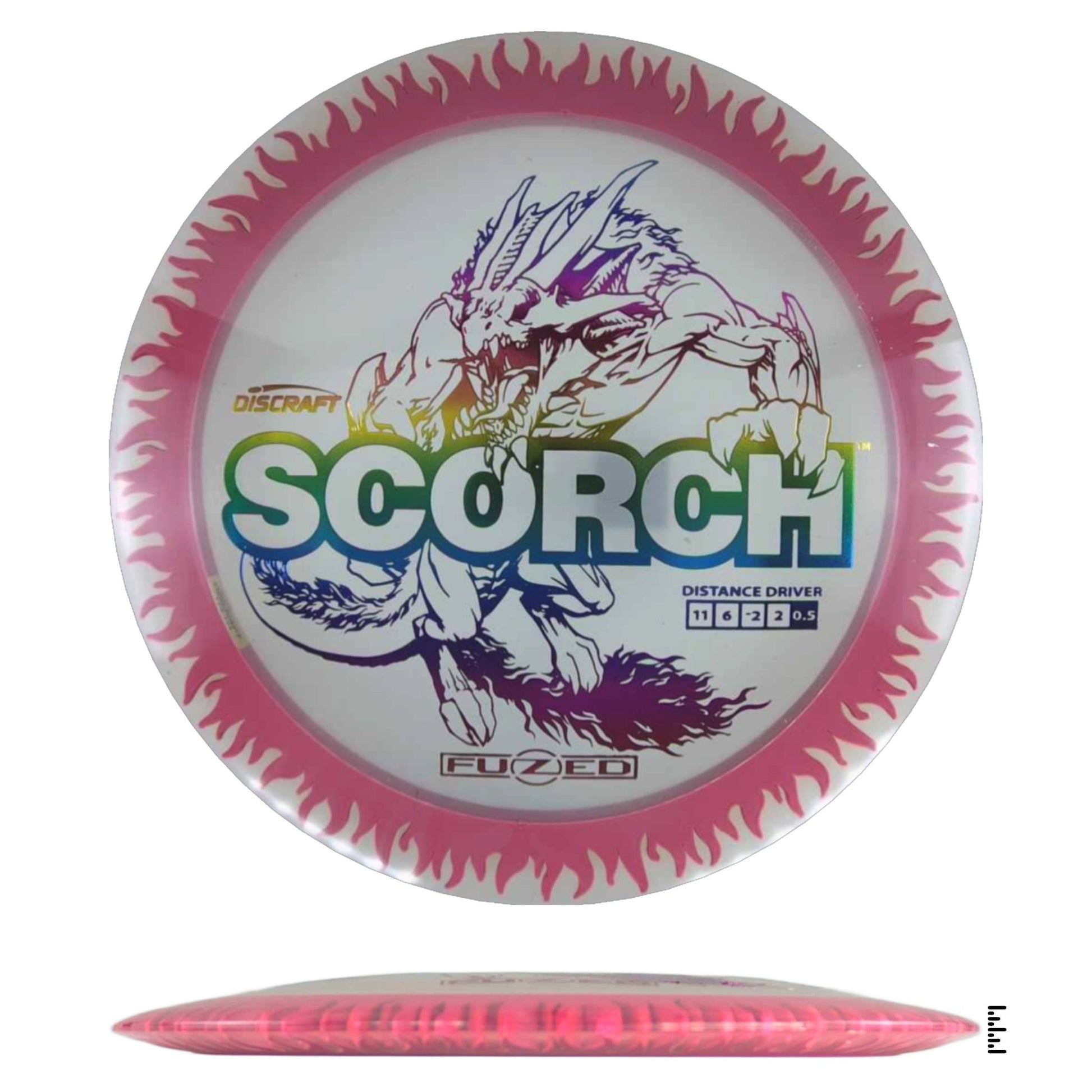 Discraft Fuzed Line Scorch - Clear / Magenta - Powergrip USA