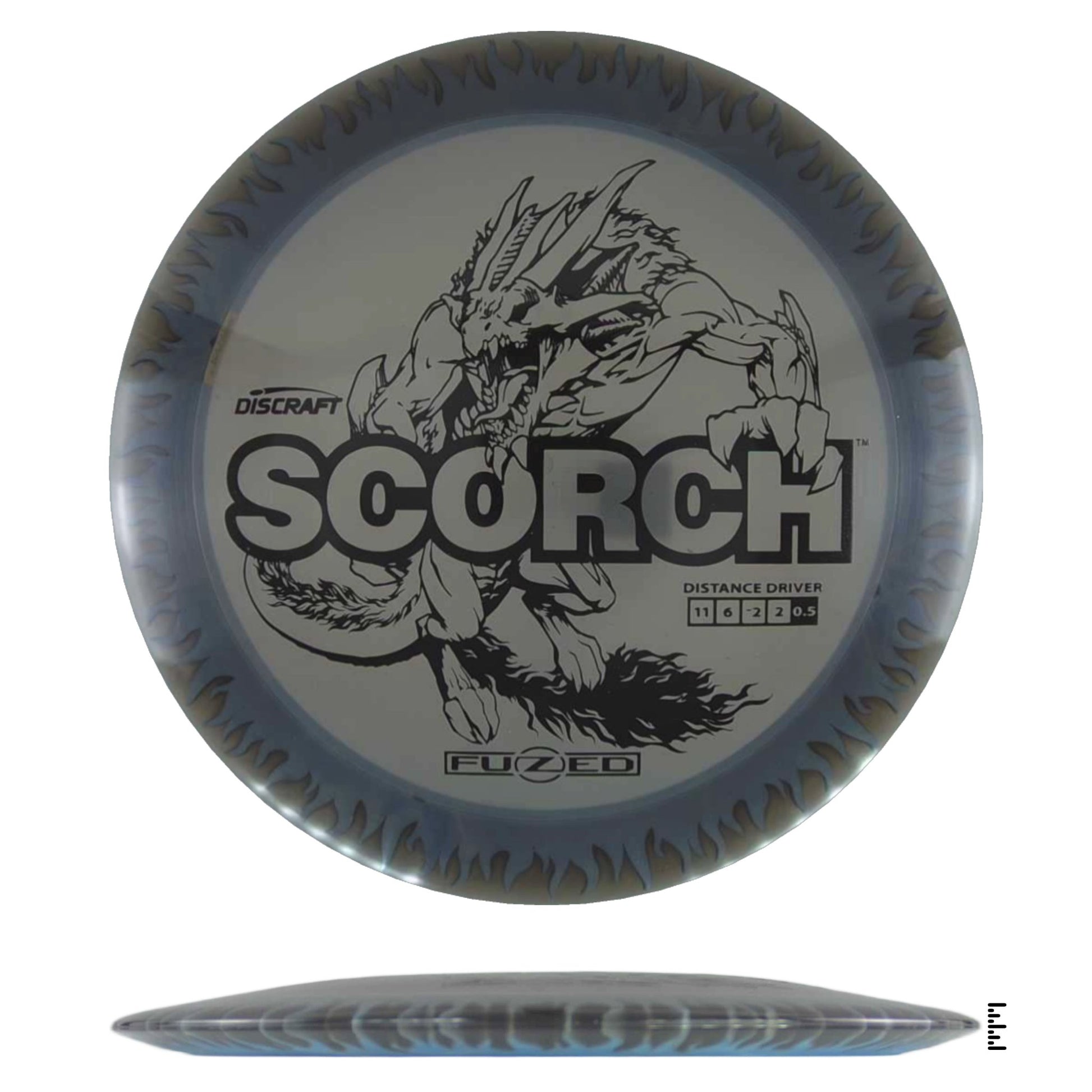 Discraft Fuzed Line Scorch - Black / Light Blue - Powergrip USA