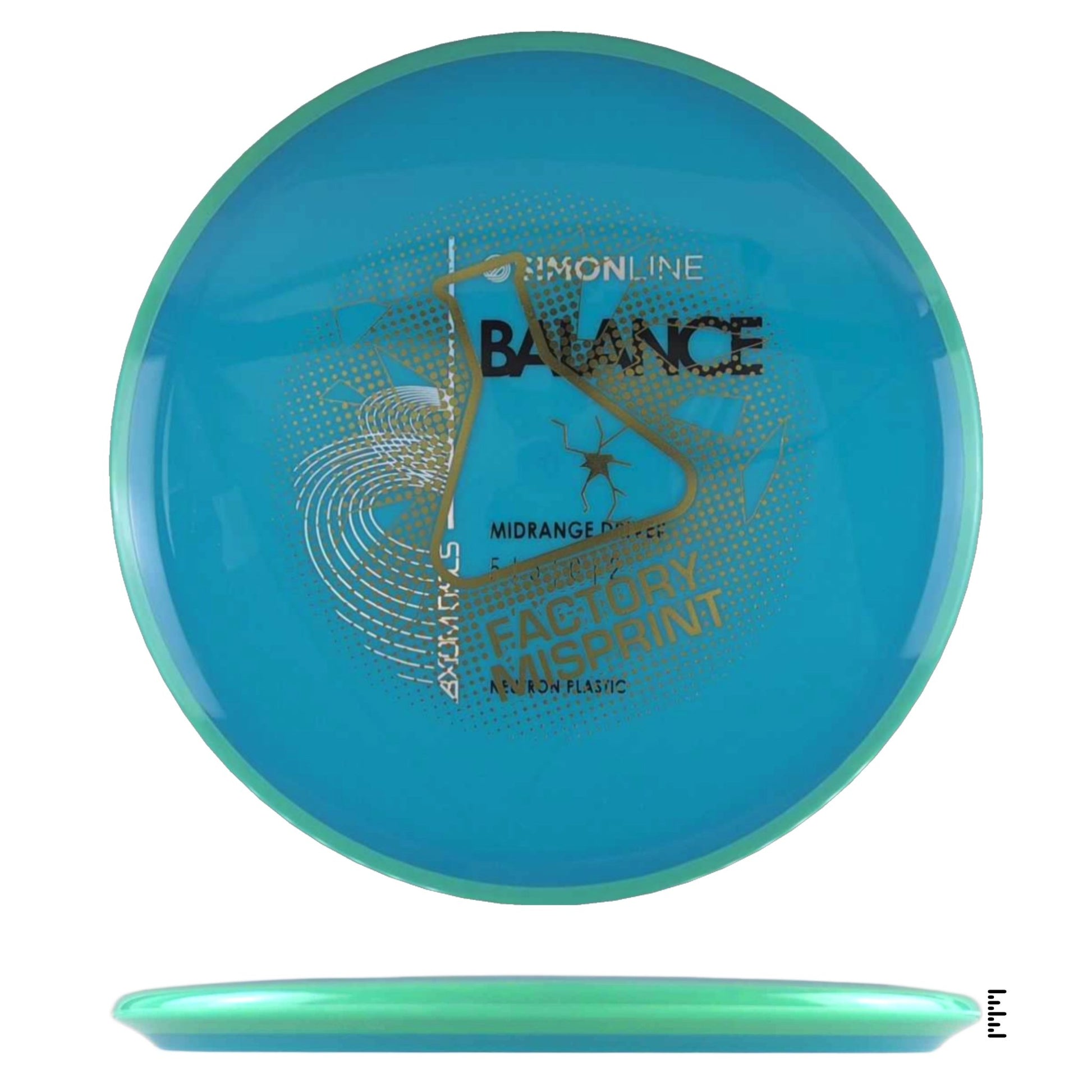 Axiom Discs Neutron Balance Factory Misprint - Light Blue / Turquoise - Powergrip USA