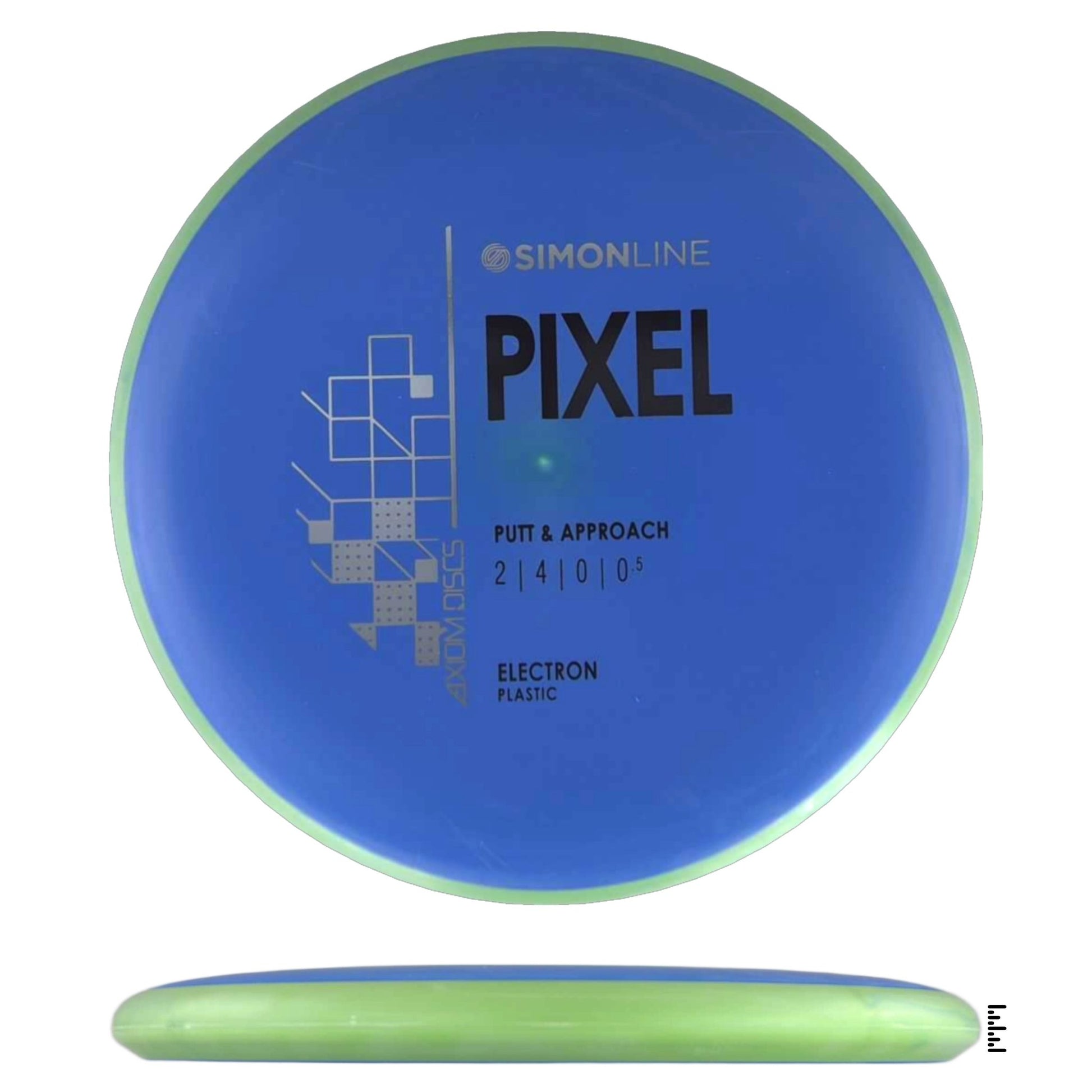 Axiom Discs Simon Line Electron Pixel - Blue / Light Green - Powergrip USA