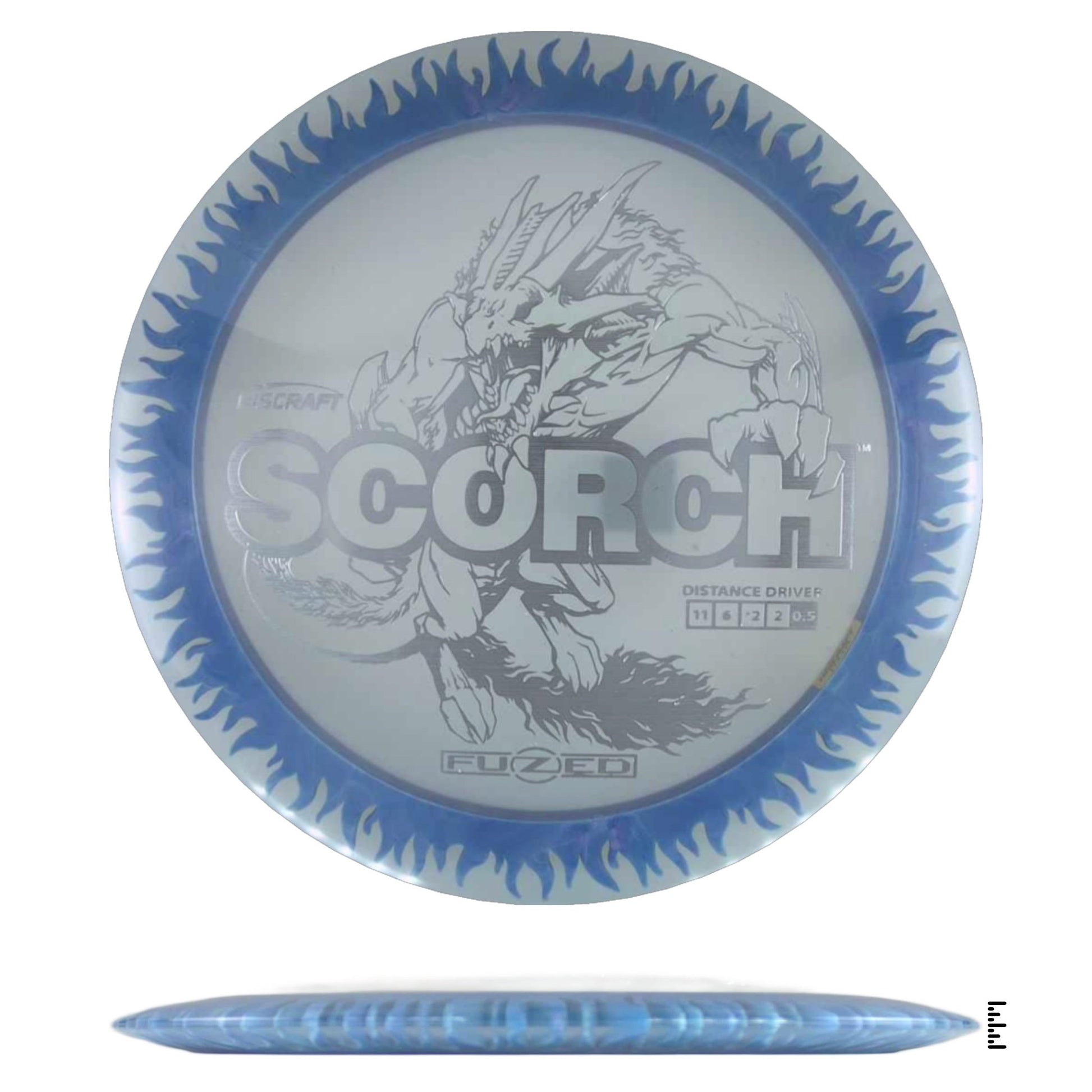 Discraft Fuzed Line Scorch - Clear / Blue - Powergrip USA