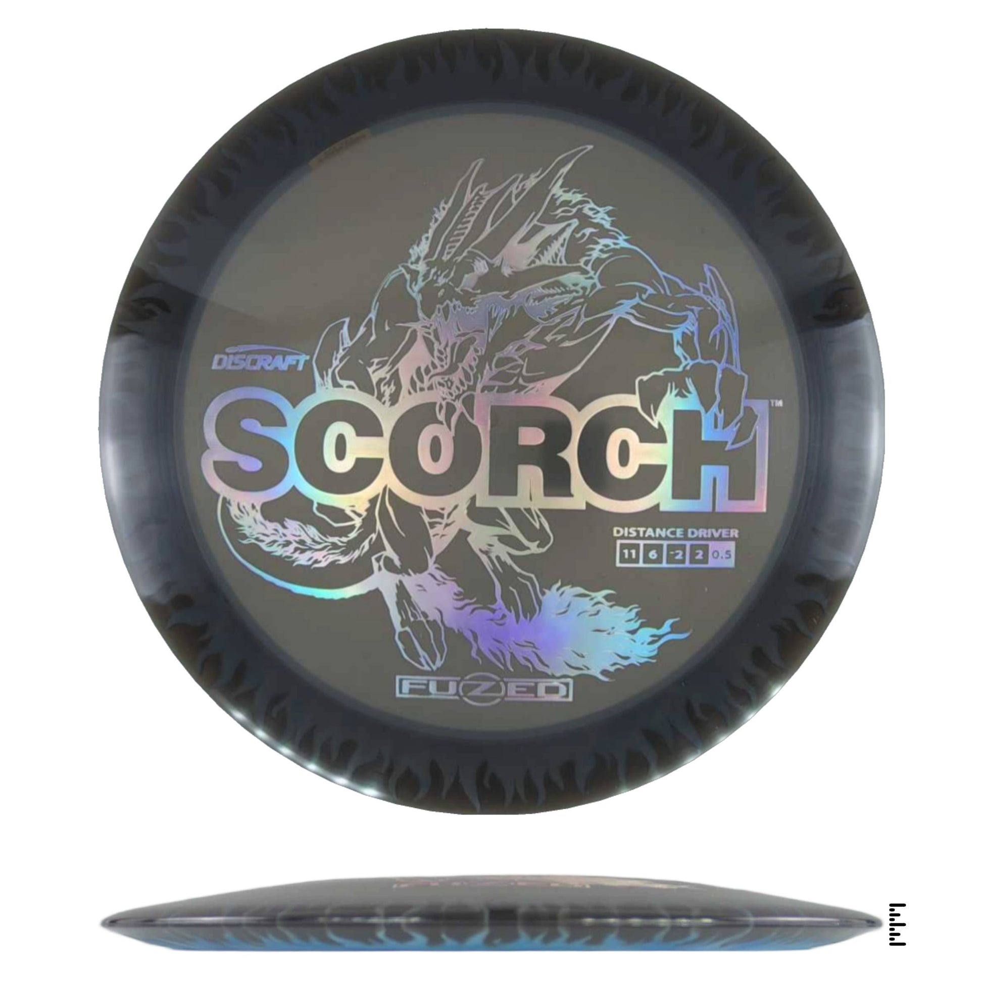 Discraft Fuzed Line Scorch - Black / Light Blue - Powergrip USA