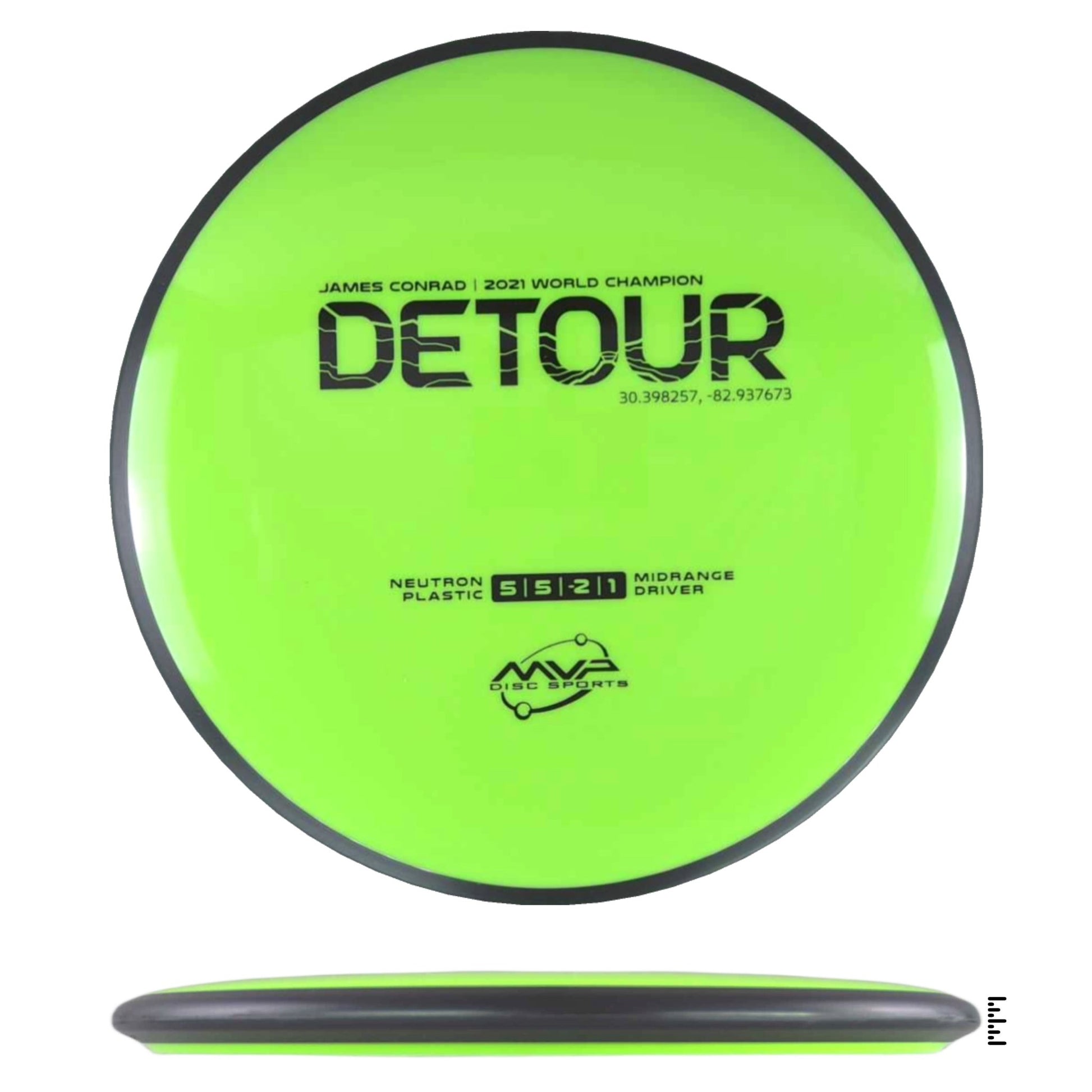 MVP Disc Sports Neutron Detour - Lime - Powergrip USA