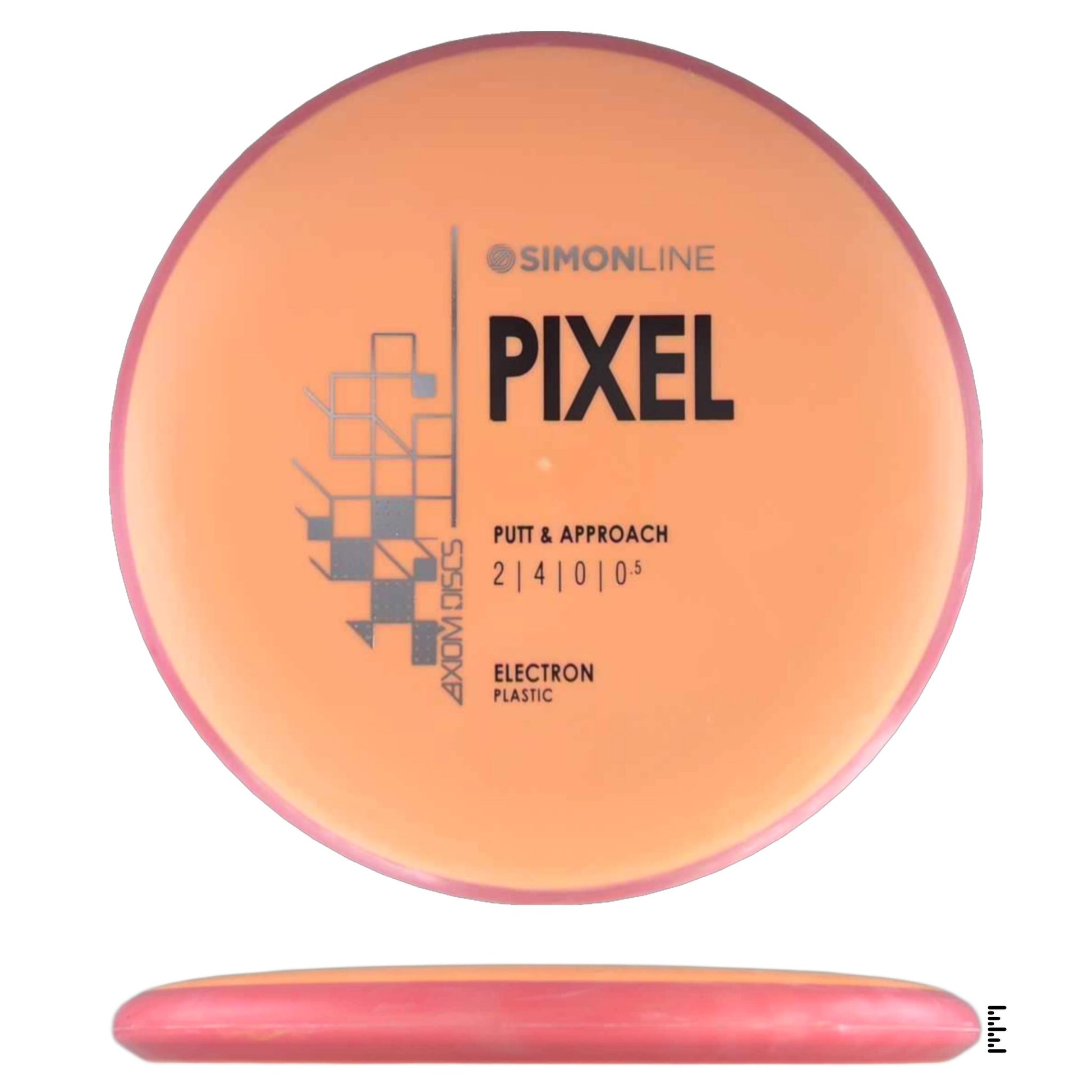 Axiom Discs Simon Line Electron Pixel - Light Orange / Red - Powergrip USA