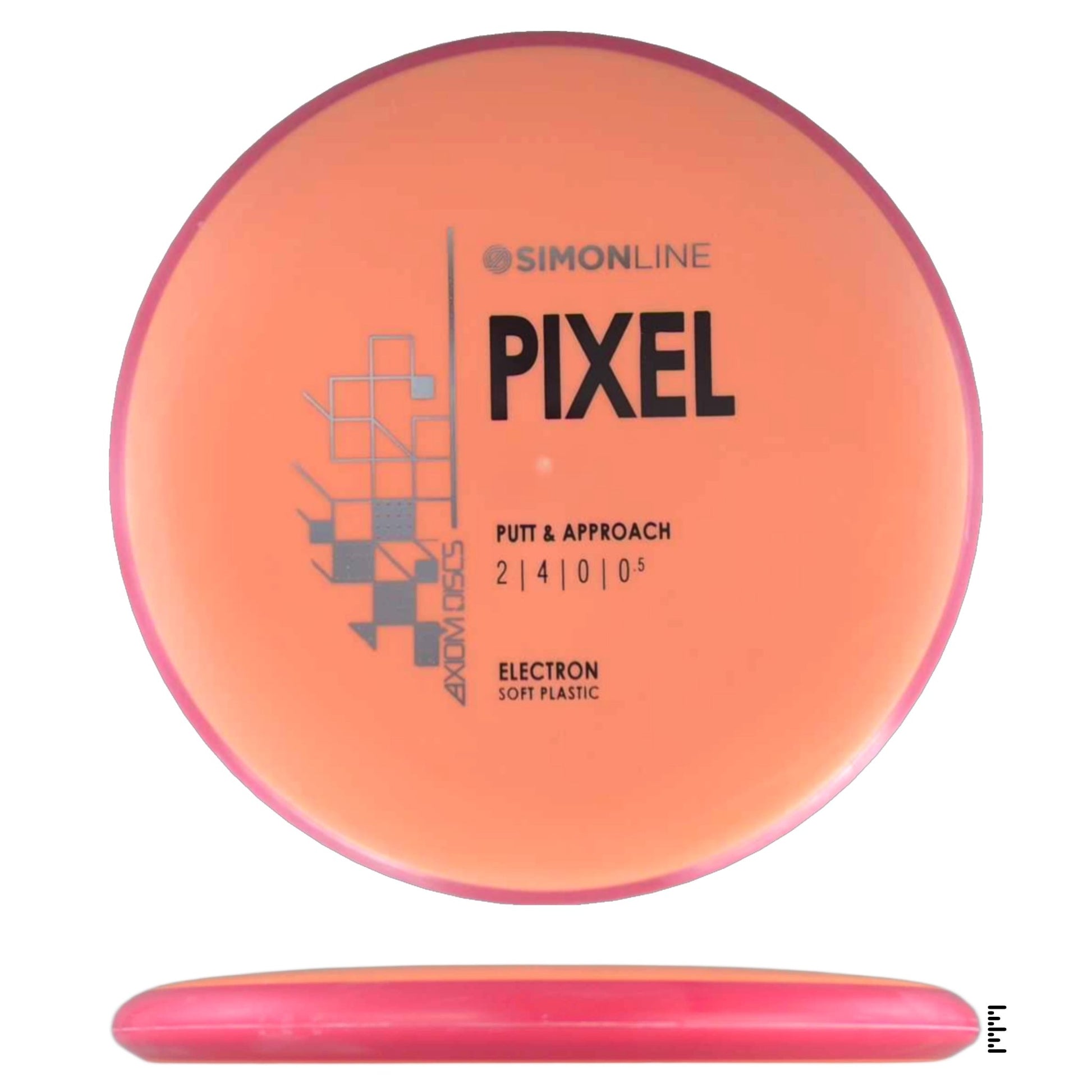 Axiom Discs Simon Line Electron Soft Pixel - Orange / Red - Powergrip USA
