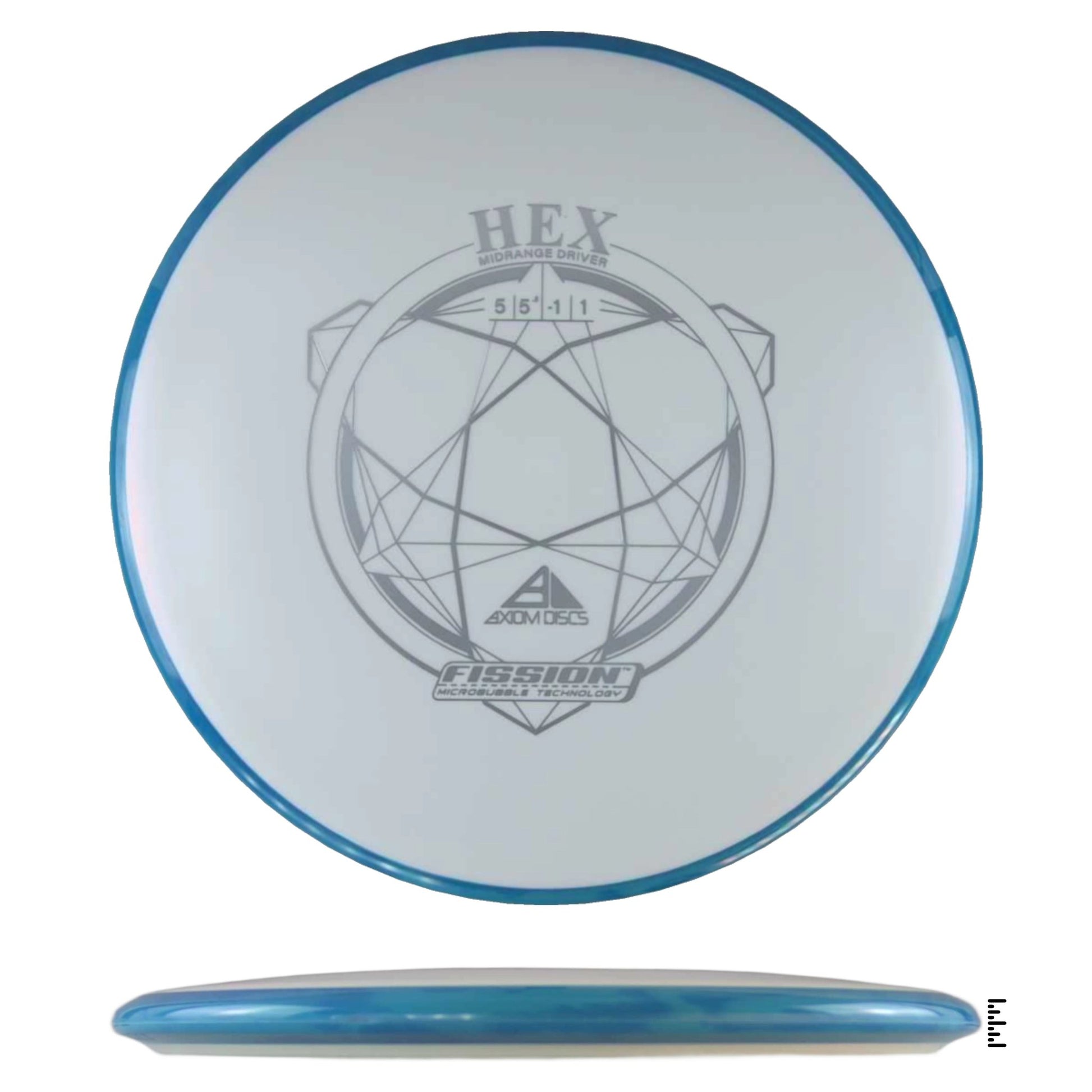 Axiom Discs Fission Hex - White / Blue - Powergrip USA