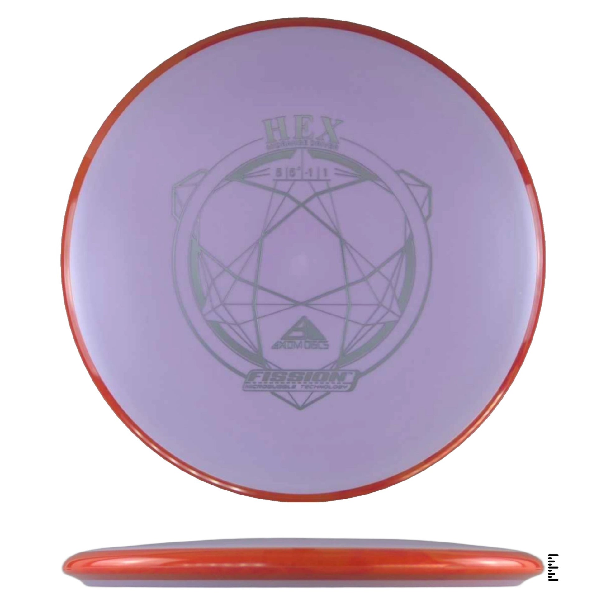 Axiom Discs Fission Hex - Plum / Orange - Powergrip USA
